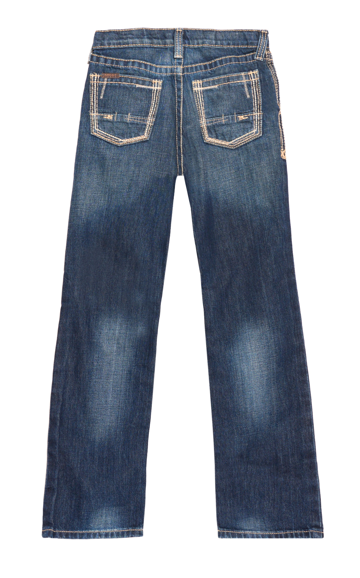 Ariat Boys' B5 Boundary Cyclone Medium Wash Slim Fit Straight Leg Jeans - Image 4