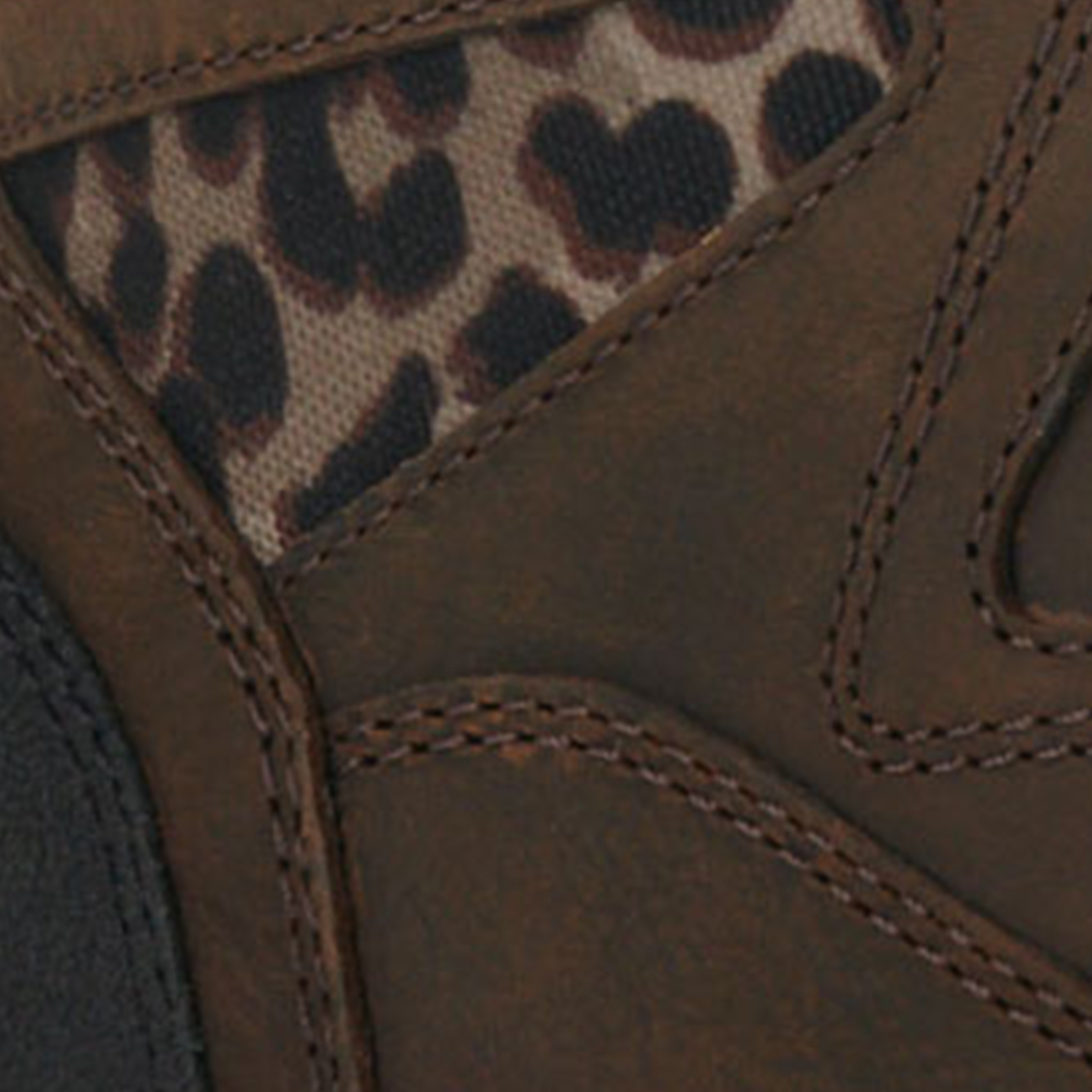 Ariat Women's Terrain Chocolate and Leopard Waterproof Round Toe Lace Up Boots - Image 1