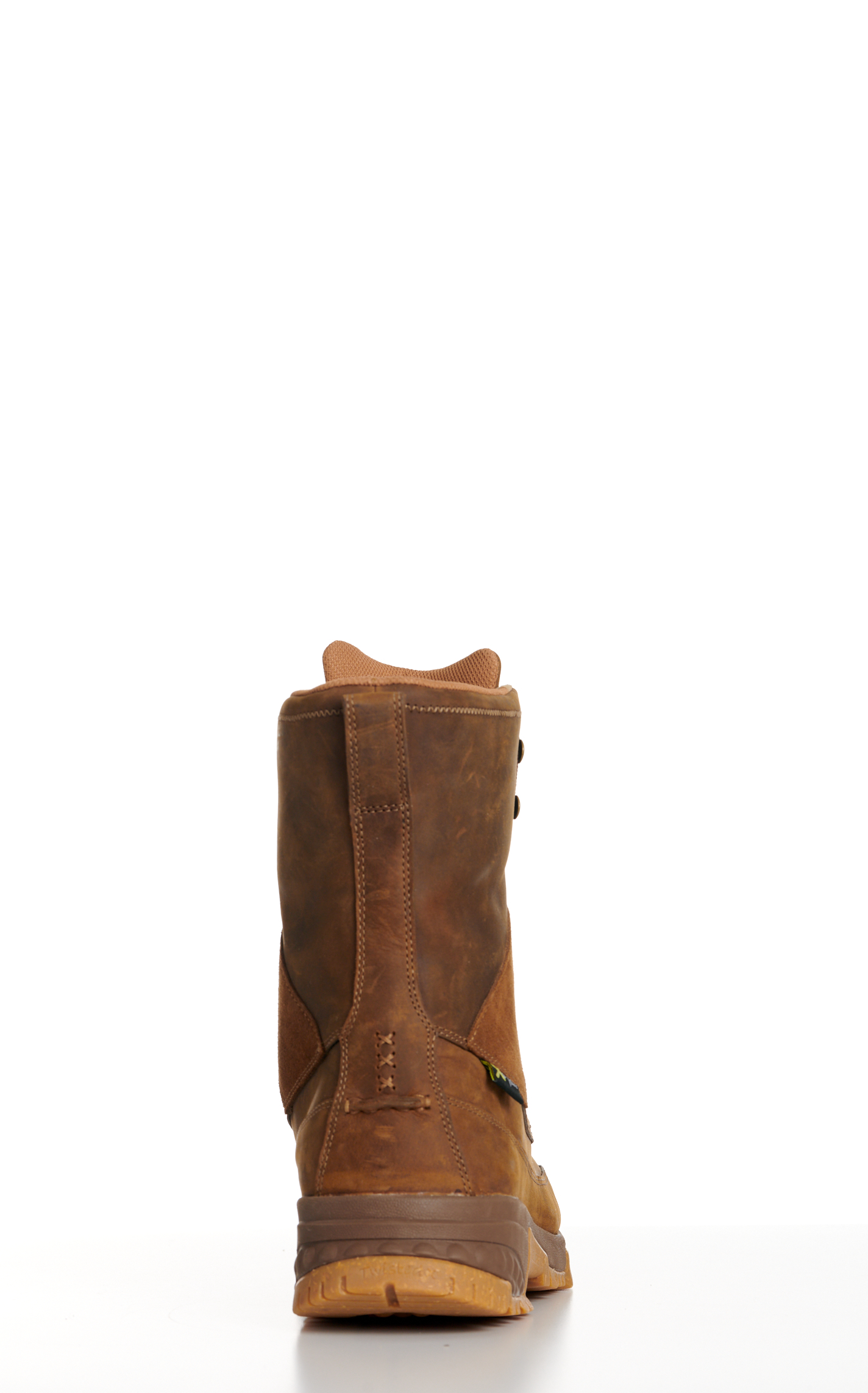 Twisted X Men's Distressed Saddle Brown CellStretch Metguard Round Composite Moc Toe Lace Up Work Boot - Image 1