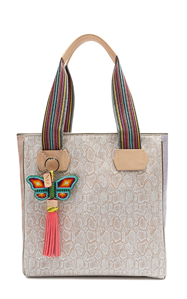 Consuela Clay Snake Print Classic Tote - Image 1