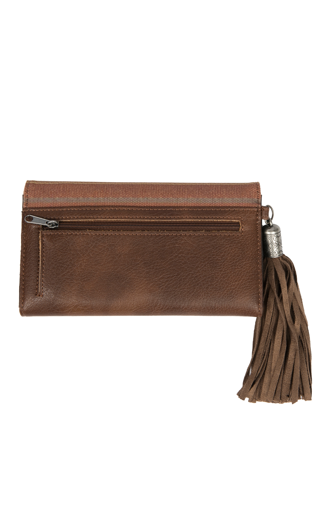 Blazin Roxx Brown and Blue with Aztec Flap Wallet - Image 1