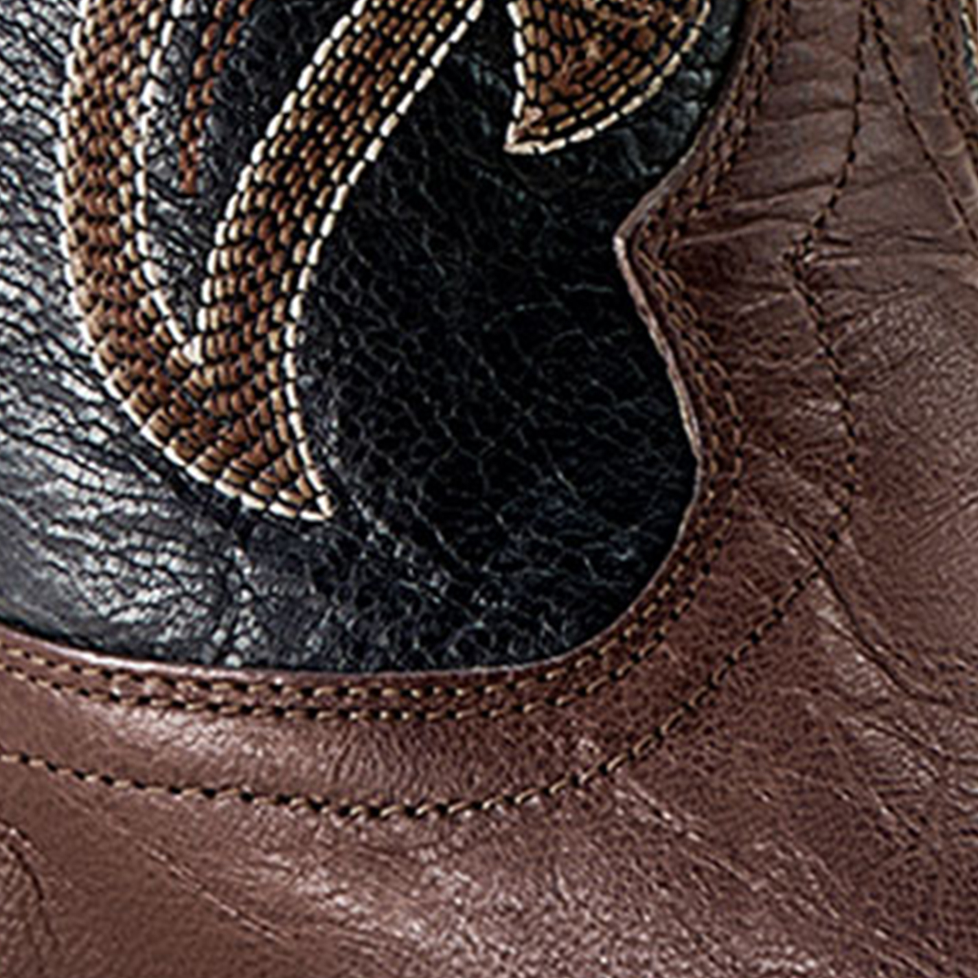Ariat Men's Hickory Smoke & Bayou Black Highbluff Square Toe Boots - Image 1