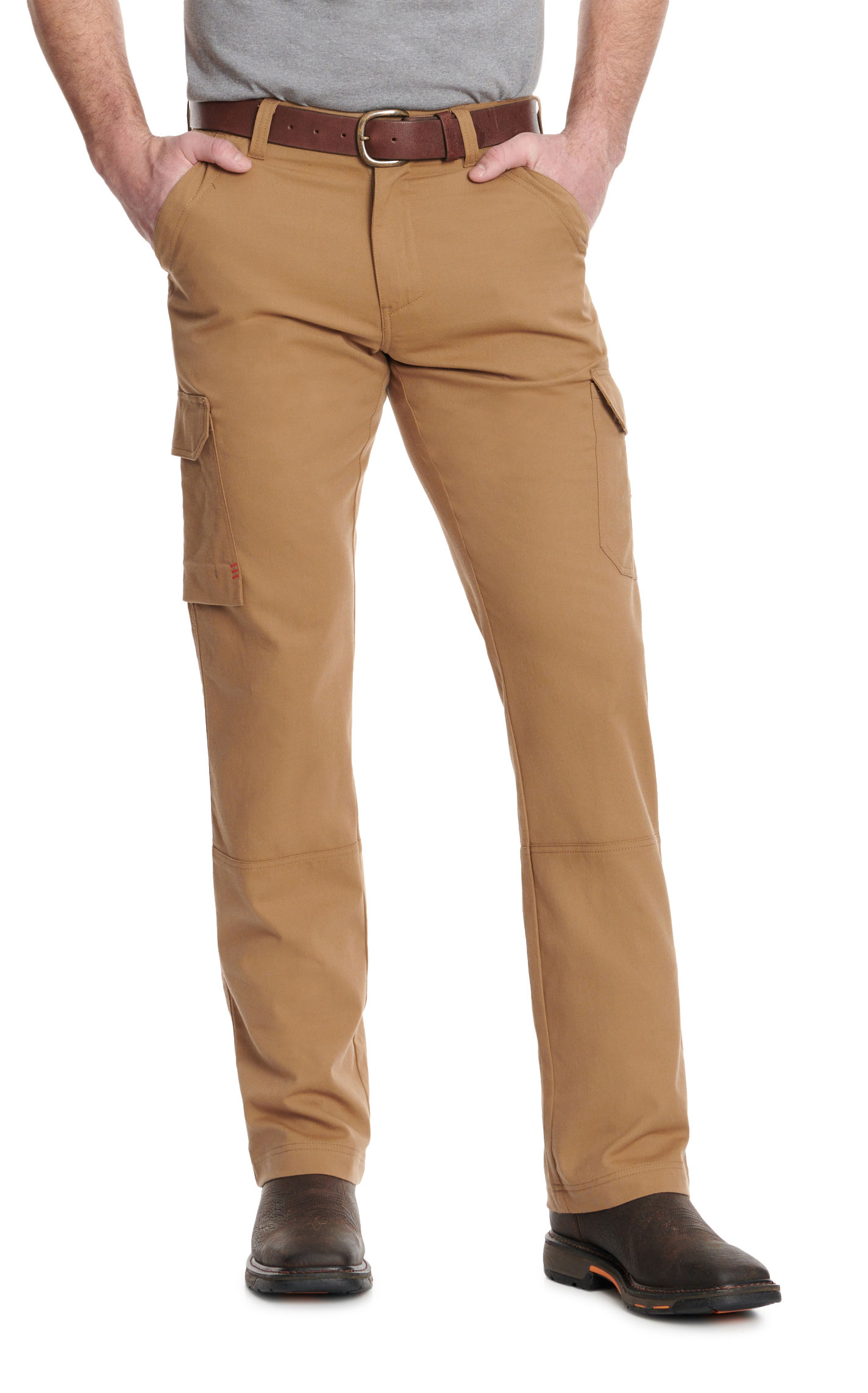 Ariat Men's M7 Caramel Khaki Duralight Twill Straight Leg FR Work Pants - Image 1