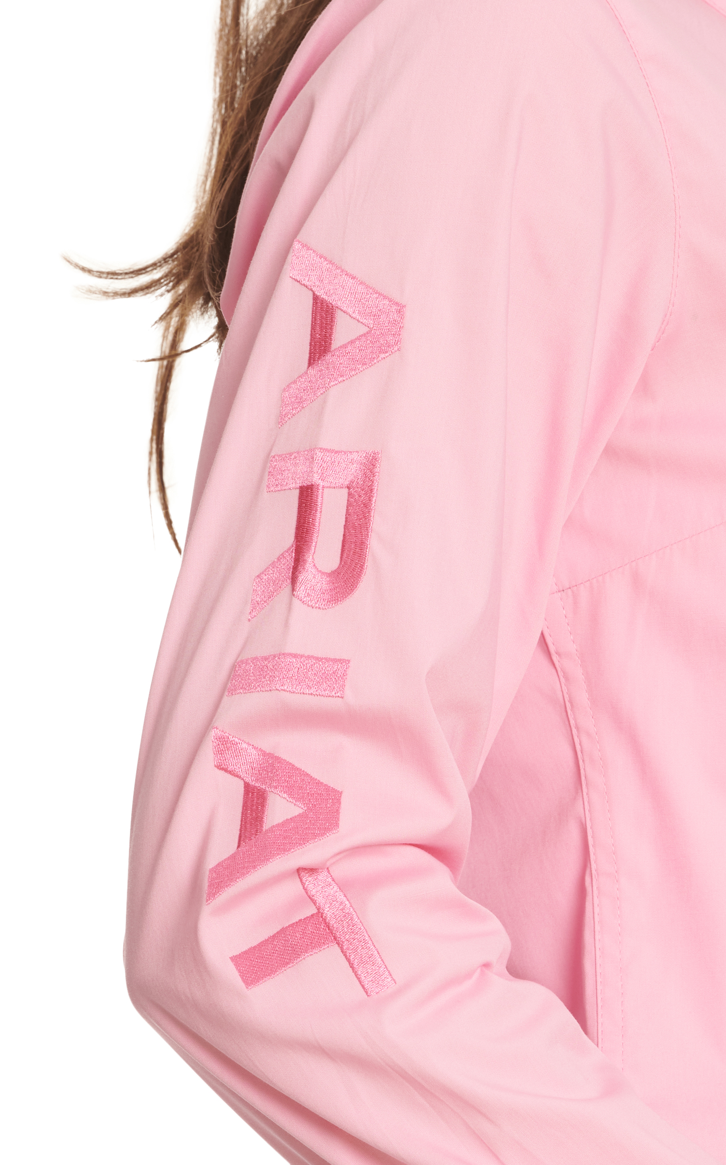 Ariat Women's Kirby Prism Pink with Logos Long Sleeve Western Shirt - Image 3