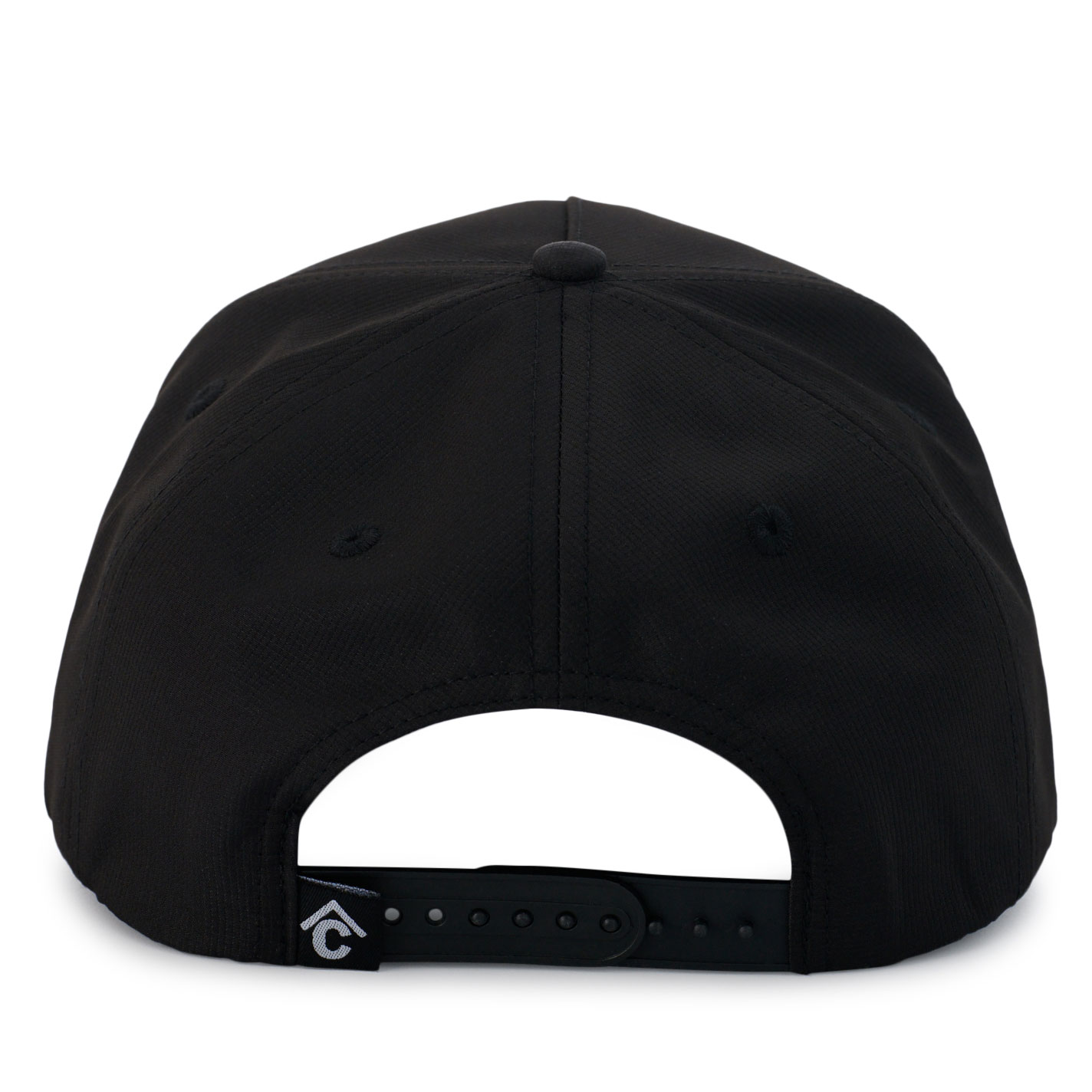 Rafter C Men's Black & Embroidered Circle Logo Curved Bill Cap - Image 1