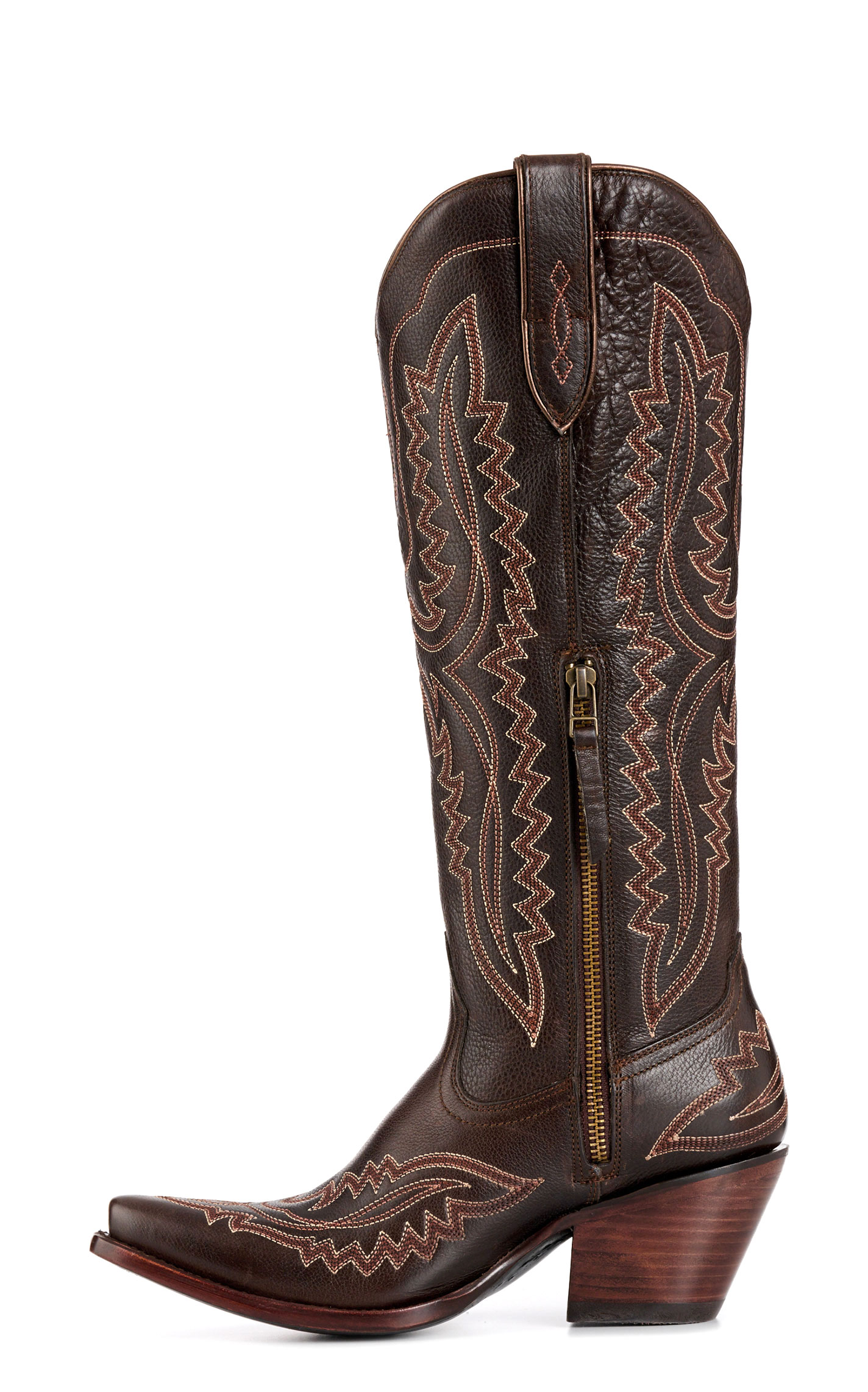 Ariat Women’s Casanova Rich Chocolate Snip Toe Tall Cowboy Boots - Image 1