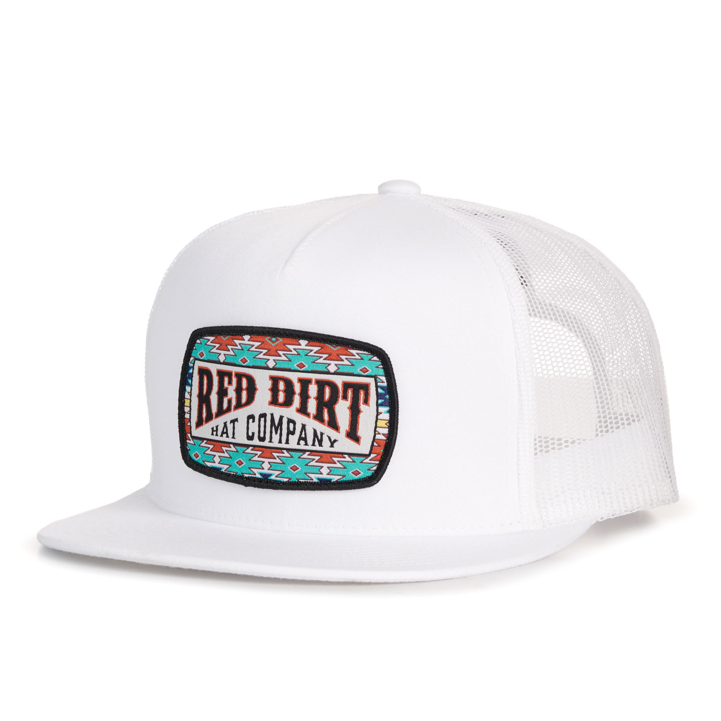 Red Dirt Hat Co. Boss Hog White Logo Patch Flat Bill Cap - Image 1