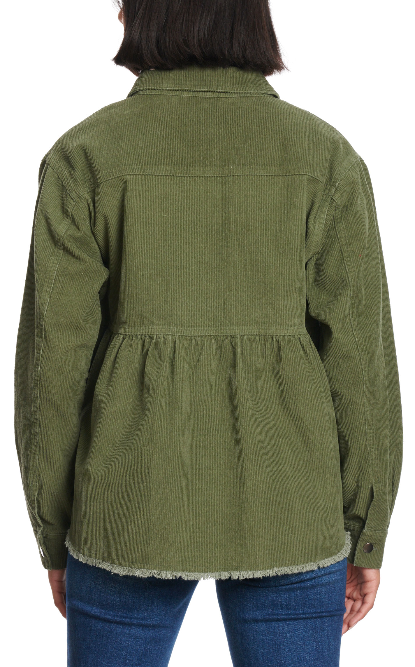 Rockin C Women's Toasted Olive Corduroy Shirt Jacket - Image 1