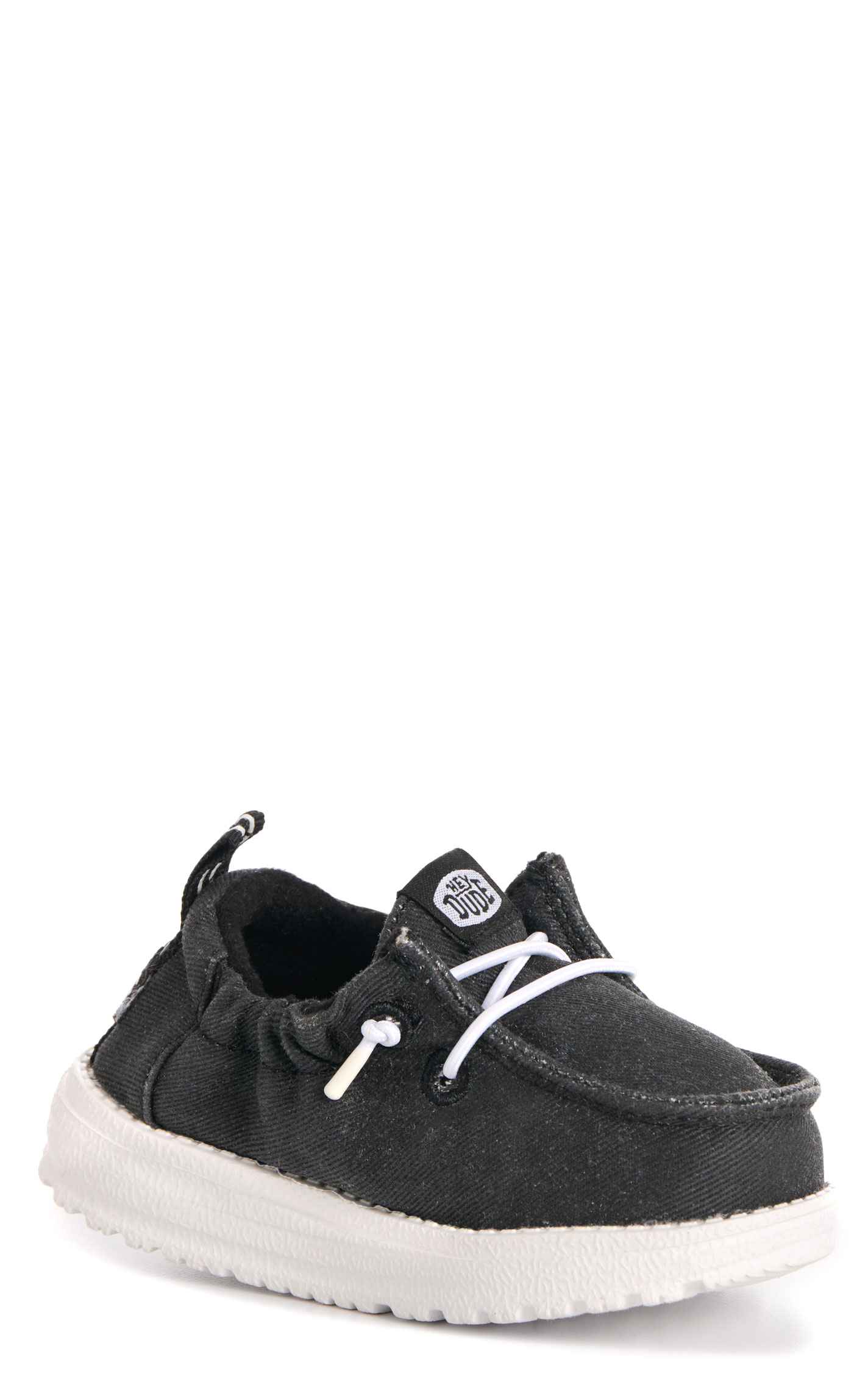 Hey Dude Infant Lil' Dudes Black Moc Toe Casual Shoes - Image 1