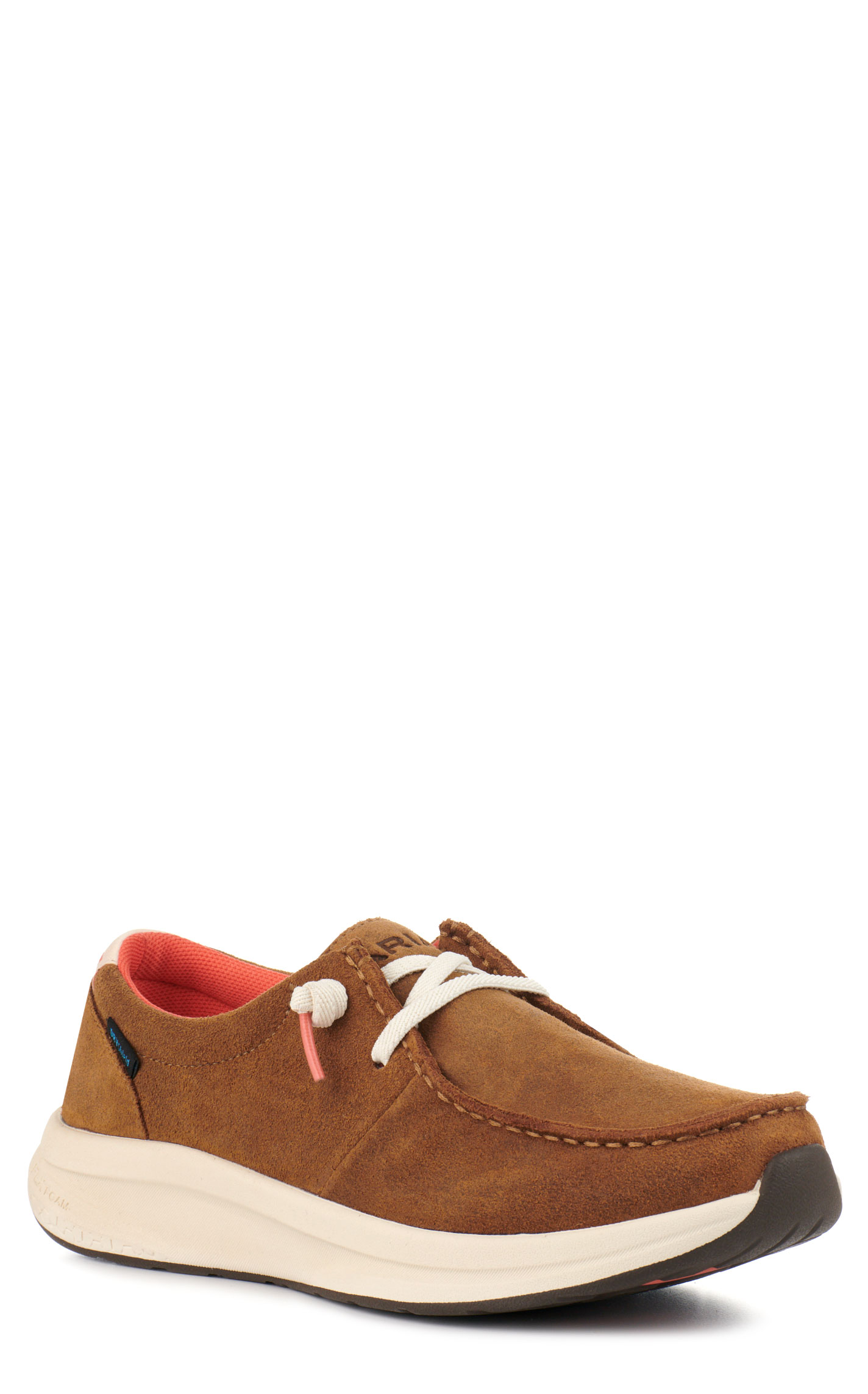Ariat Women's Buckeye Weathered Honey Waterproof Leather Moc Toe Casual Shoes - Image 1