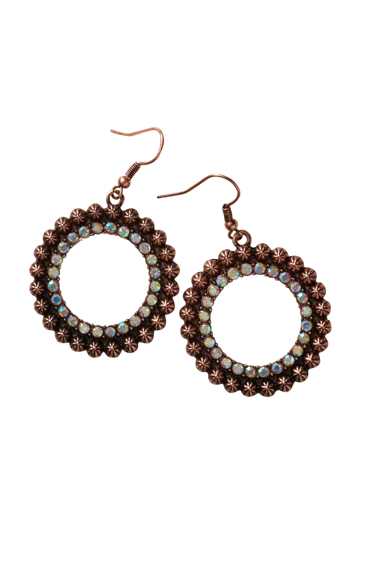 806 by Pink Panache Copper Navajo Pearl & Crystal Bling Jewelry Set - Image 1