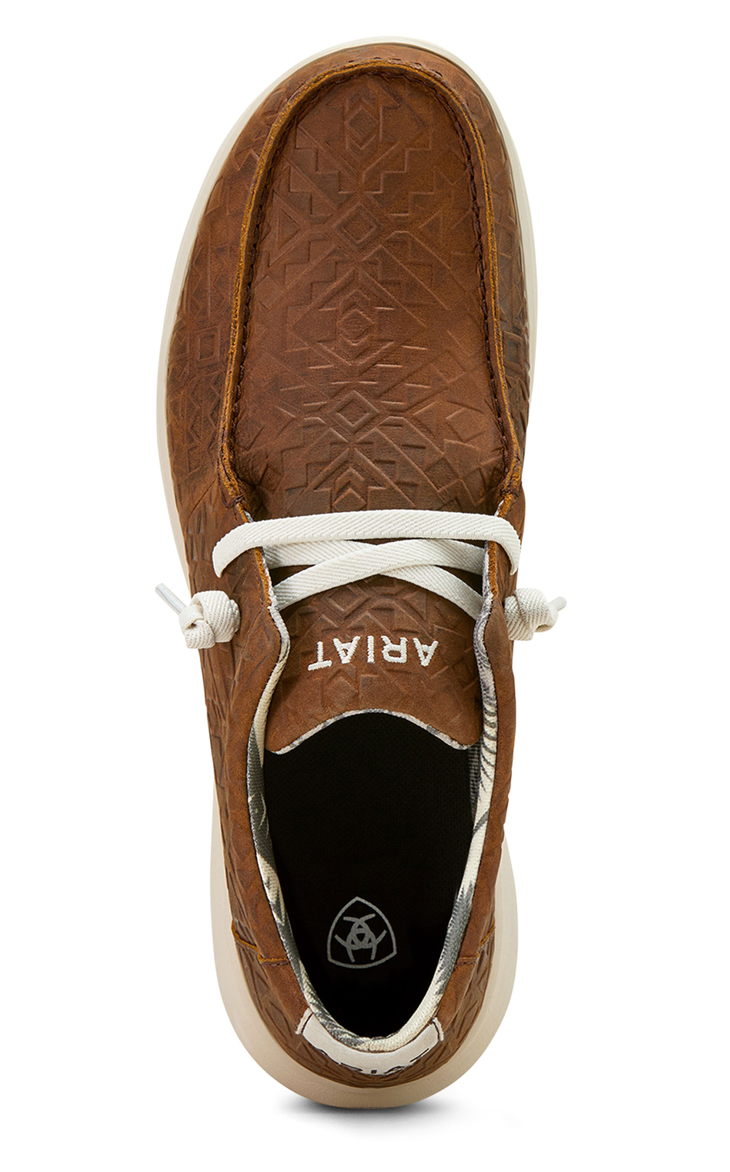 Ariat Men's Coffee Aztec Blanket Embossed Hilo Moc Toe Casual Shoes - Image 1