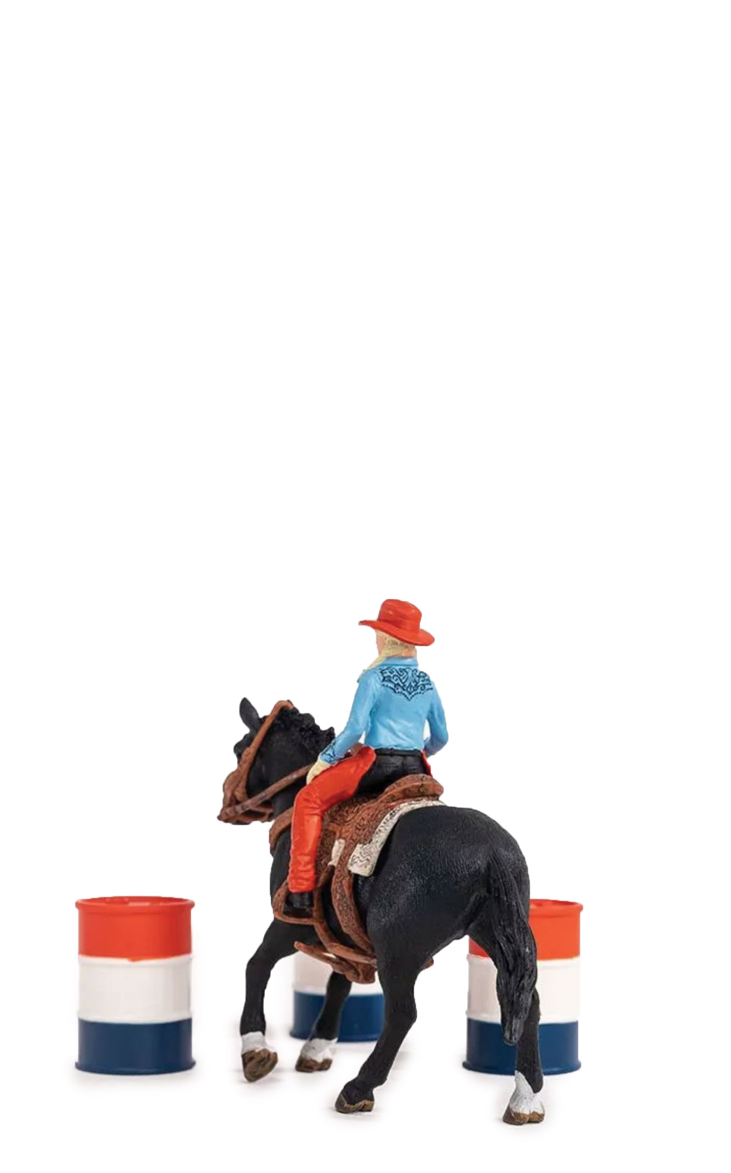 Schleich Farm World Cowgirl Barrel Racing Fun Toy Set - Image 2