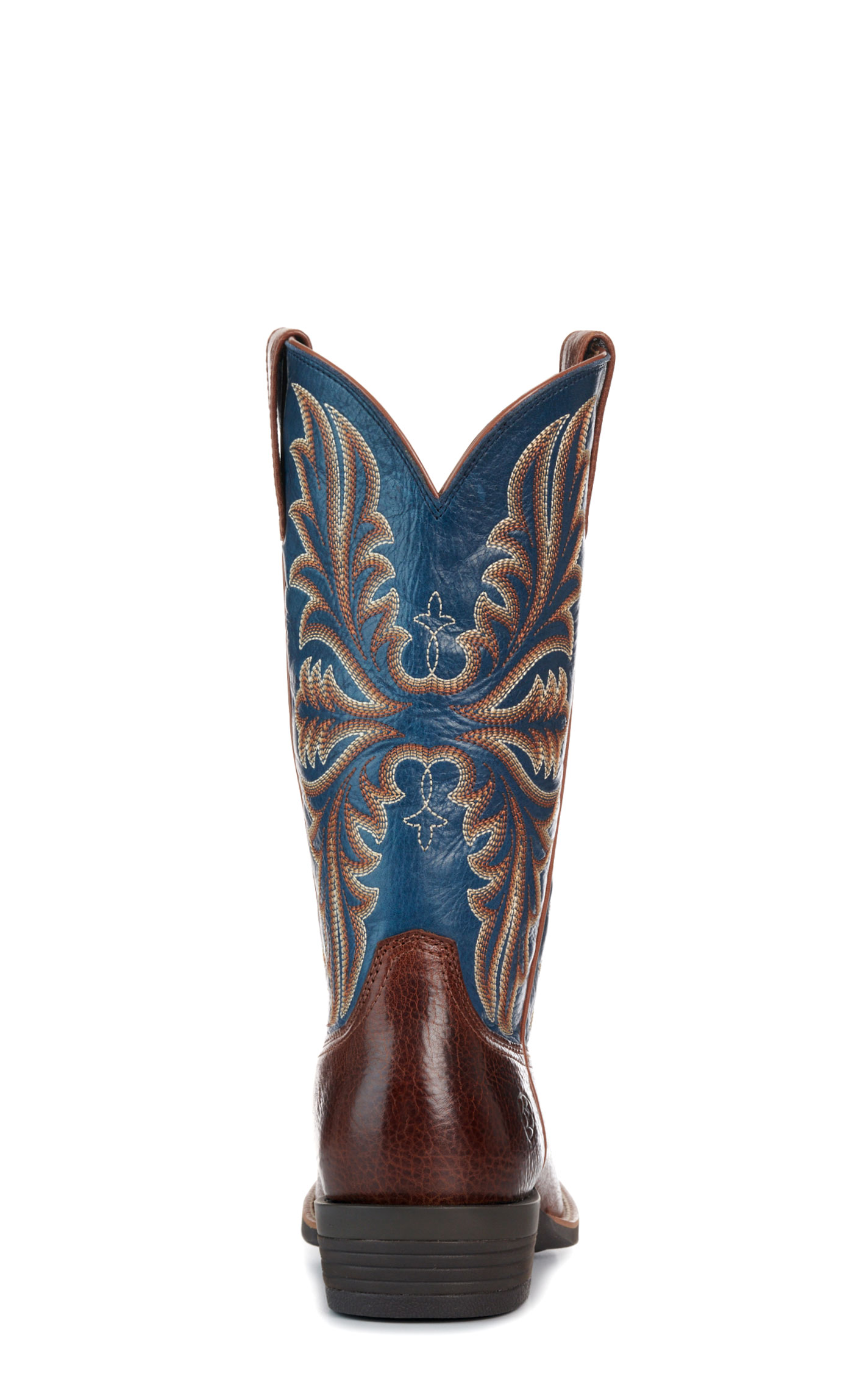 Ariat Men's Beasty Brown Pacific Blue Narrow Cutter Toe Cowboy Boots - Image 1