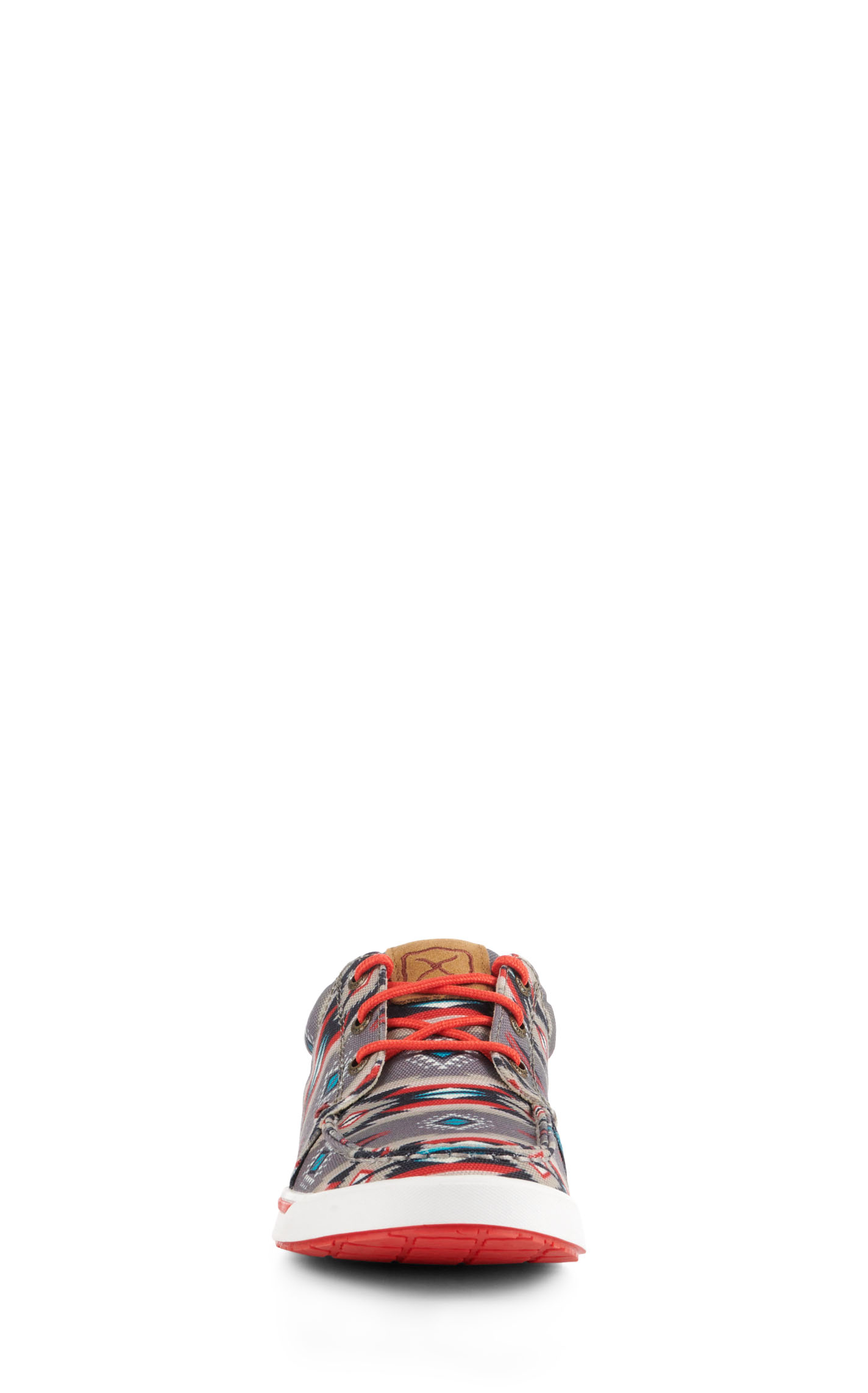 Twisted X Women's Kicks Red and Gray Aztec Print Lace Up Casual Shoes - Image 1