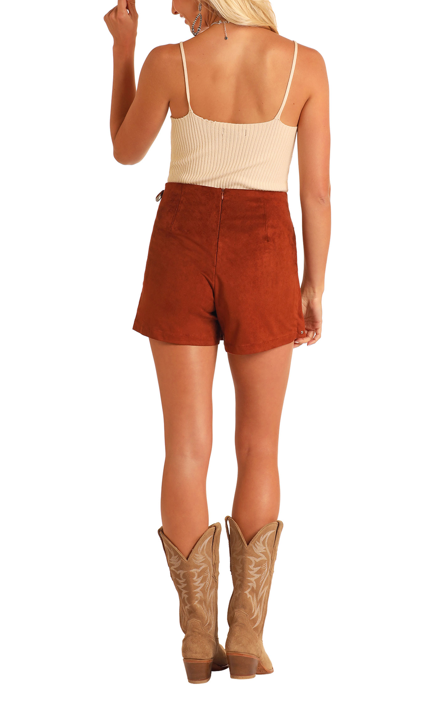 Rock & Roll Denim Women's Cinnamon Faux Suede Skort - Image 1