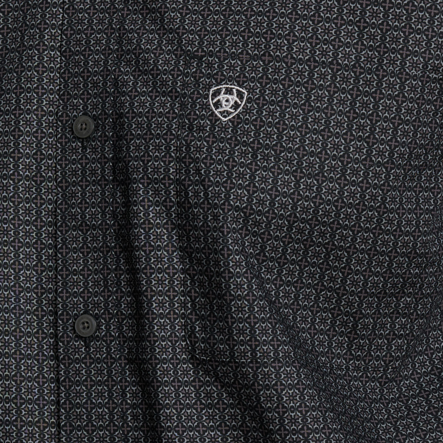 Ariat Men's Kenny Black Geo Western Shirt - Big & Tall Sizes - Image 1
