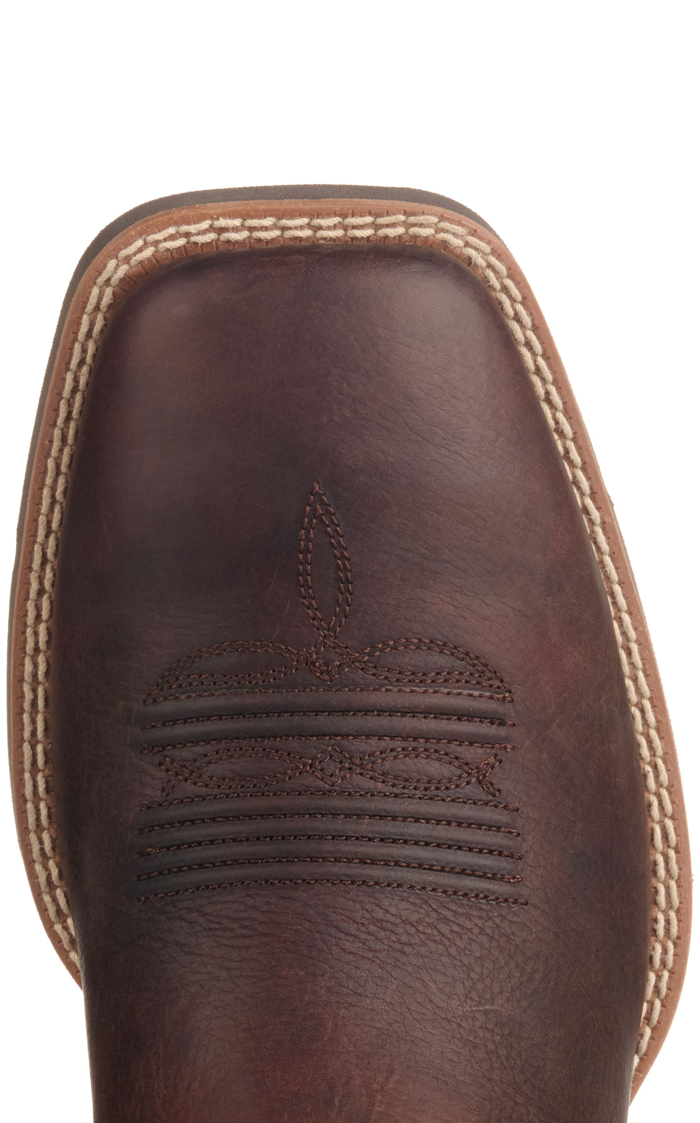 Ariat Men’s  Sport Big Country Barley Brown and Purple Wide Square Toe Cowboy Boots - Image 1