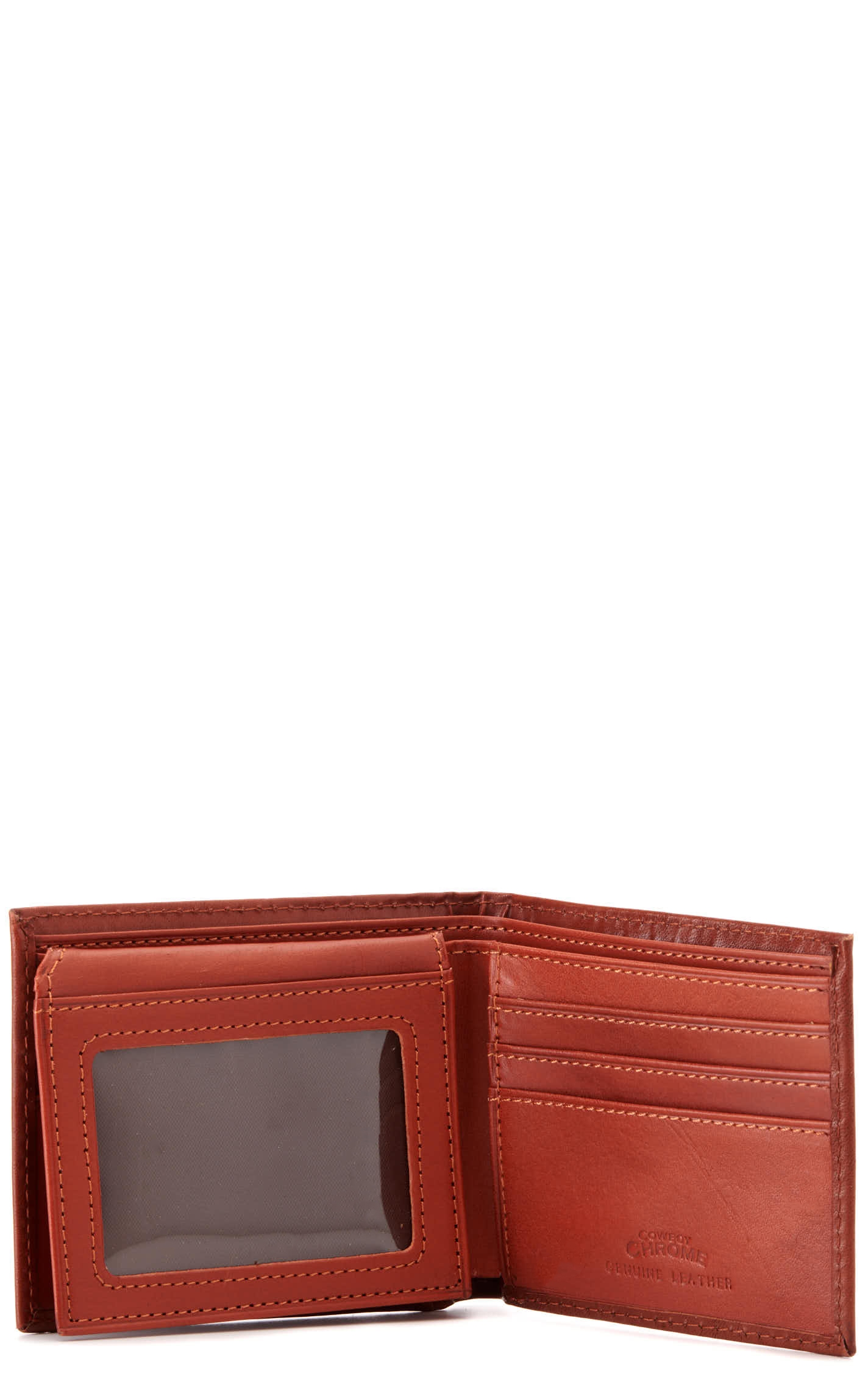 Cowboy Chrome Men's Bi-Fold Basketweave Wallet - Image 1