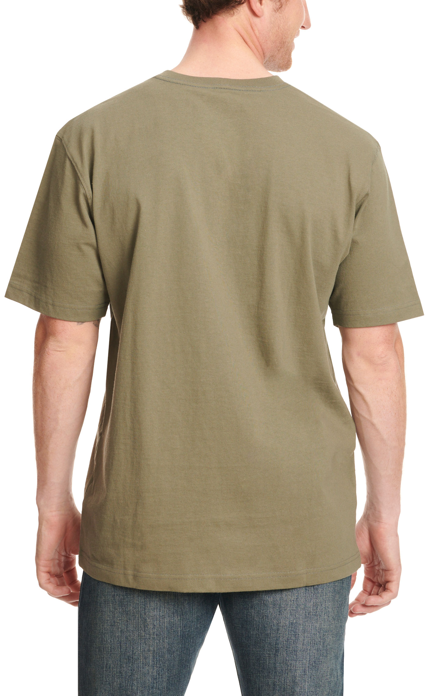 Carhartt Men's Olive Heavy Cotton Loose Fit Work T-Shirt - Image 1