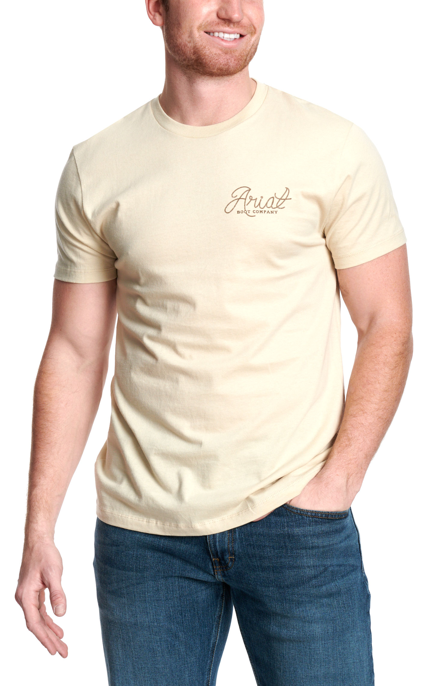 Ariat Men's Sand Desert Rider Logo Graphic T-Shirt - Image 1