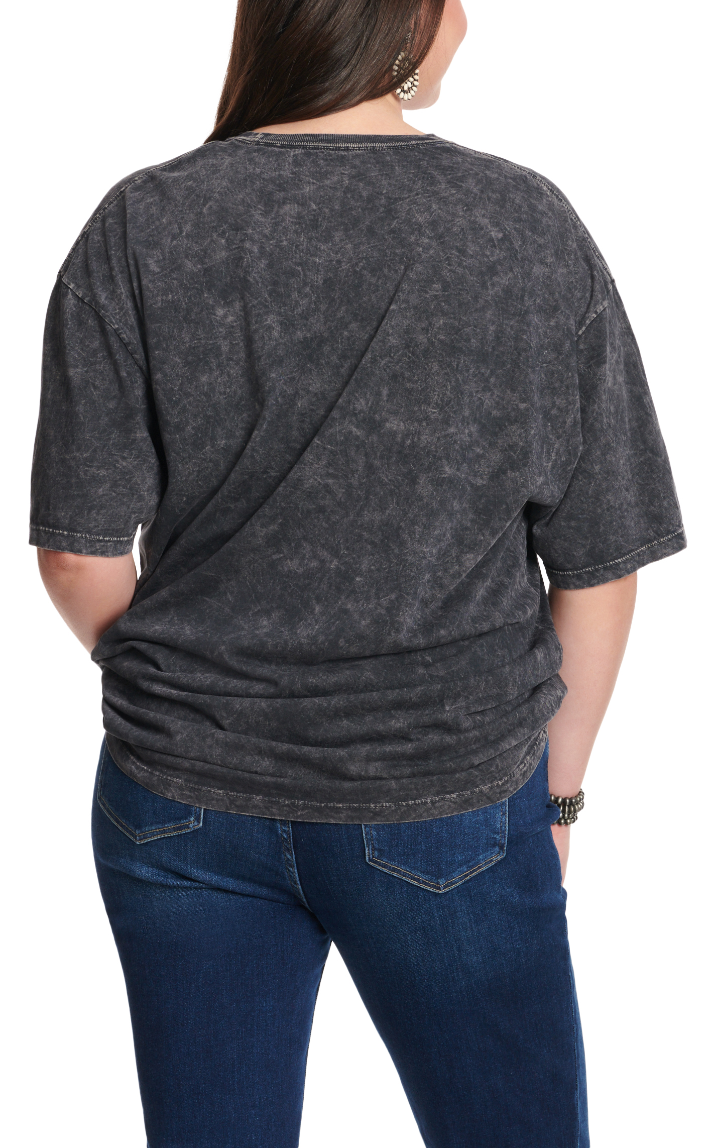 Lotus Fashion Women's Washed Black & Wild West Graphic Short Sleeve T-Shirt - Image 1