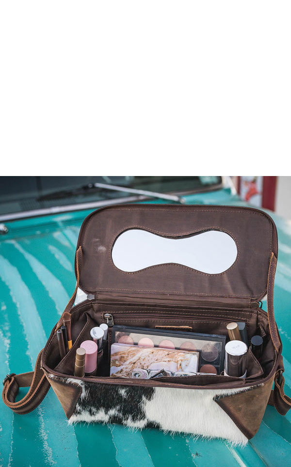 STS Ranchwear Maddi Cowhide Carry All Cosmetic Case - Image 1