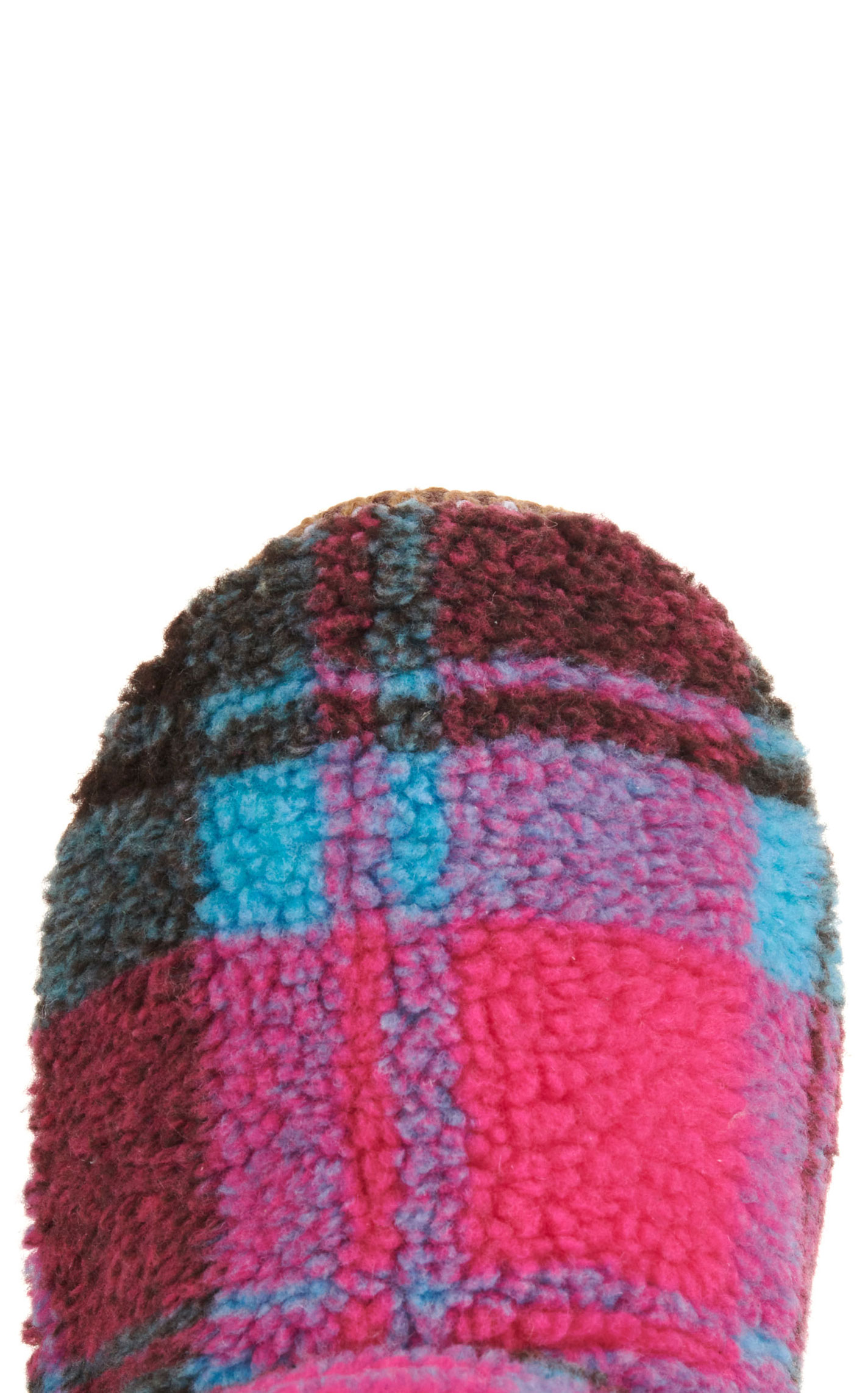 Blazin Roxx Women's Courtney Pink and Turquoise Plaid Bootie Slipper - Image 1