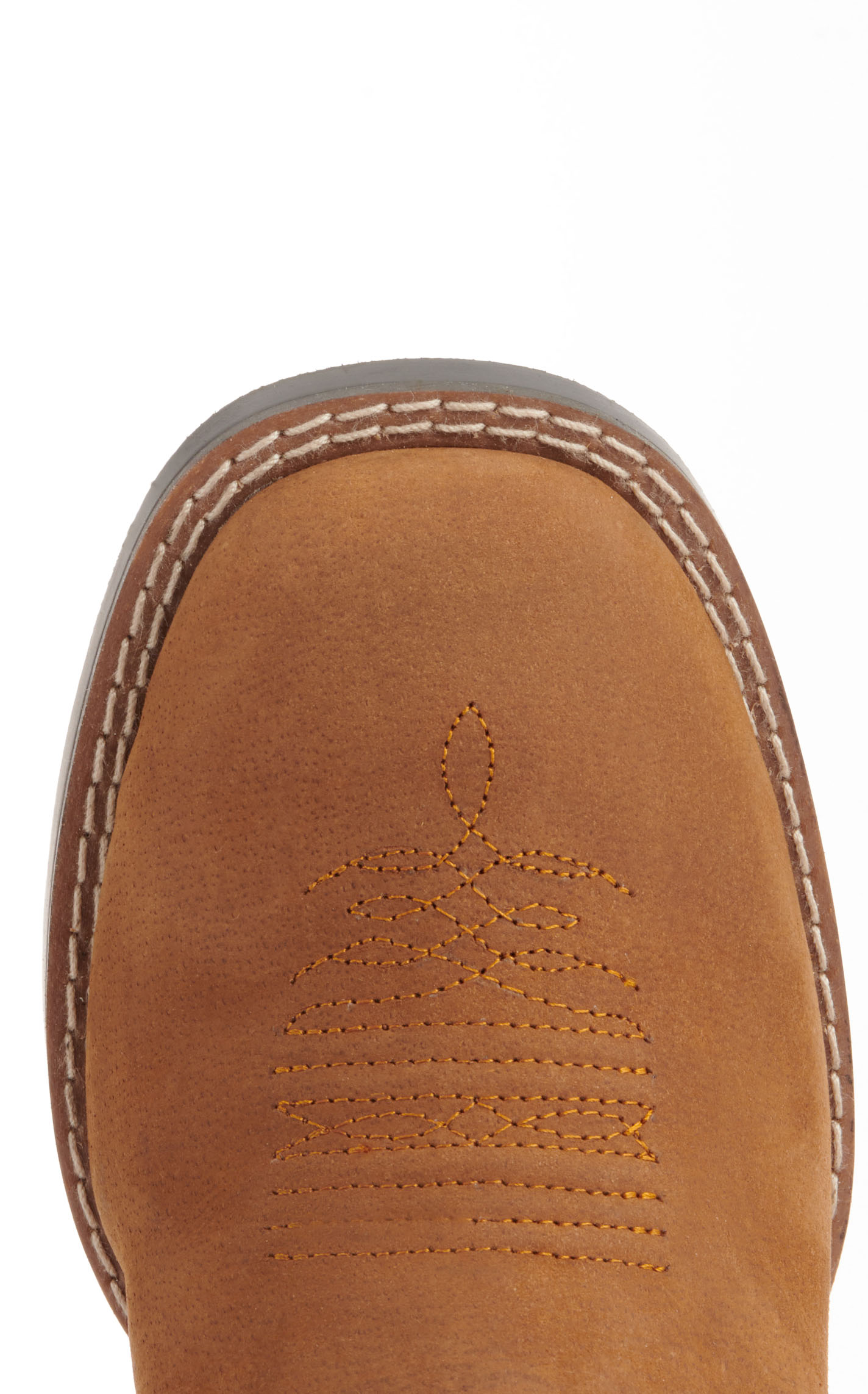 Justin Kids Bowline Junior Brown and Sunset Brown Wide Square Toe Cowboy Boots - Image 1