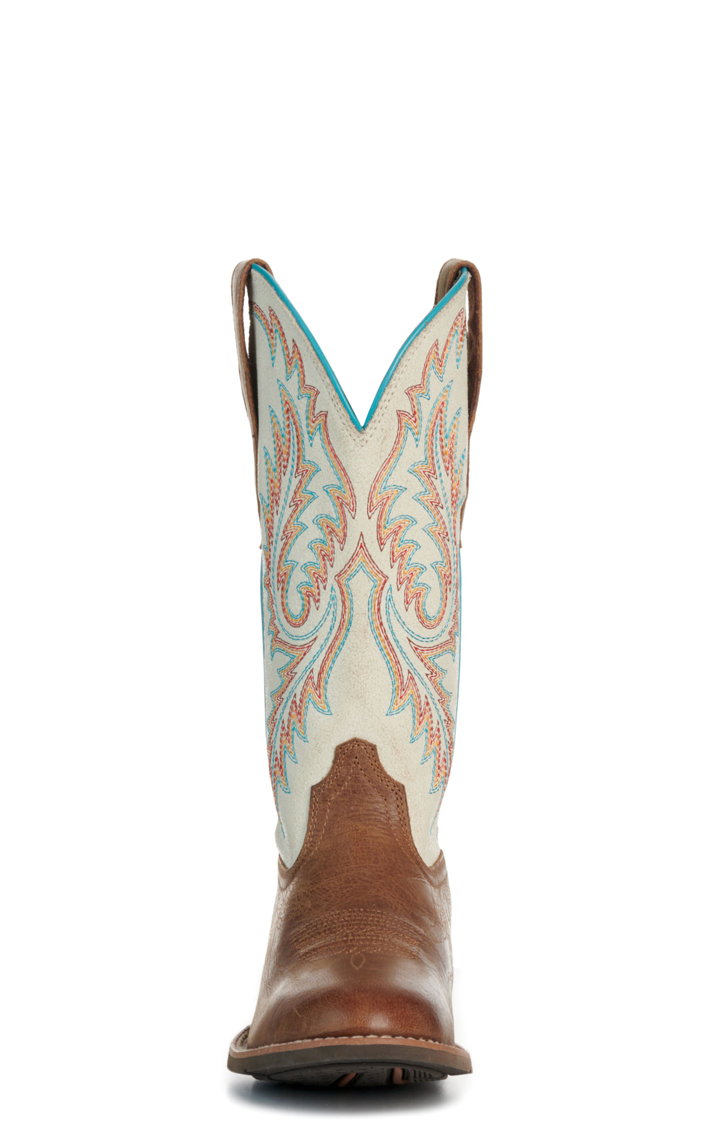 Ariat Women’s Sandstorm & Distressed Ivory Round Up StretchFit Cowboy Boots - Image 1