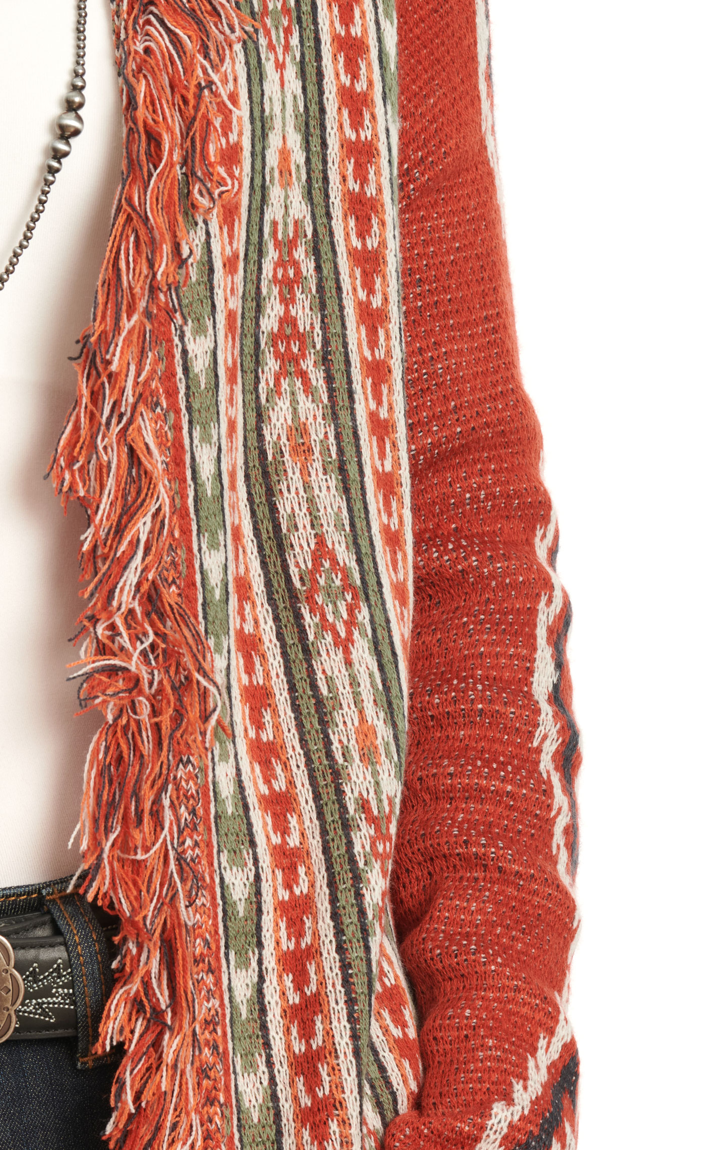 Rock & Roll Denim Women's Rust & Olive Aztec Sweater Cardigan - Image 1