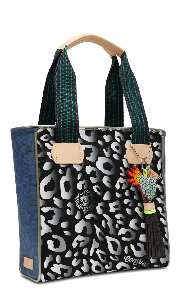 Consuela Rox Black & White Leopard Print Classic Tote Bag - Image 1