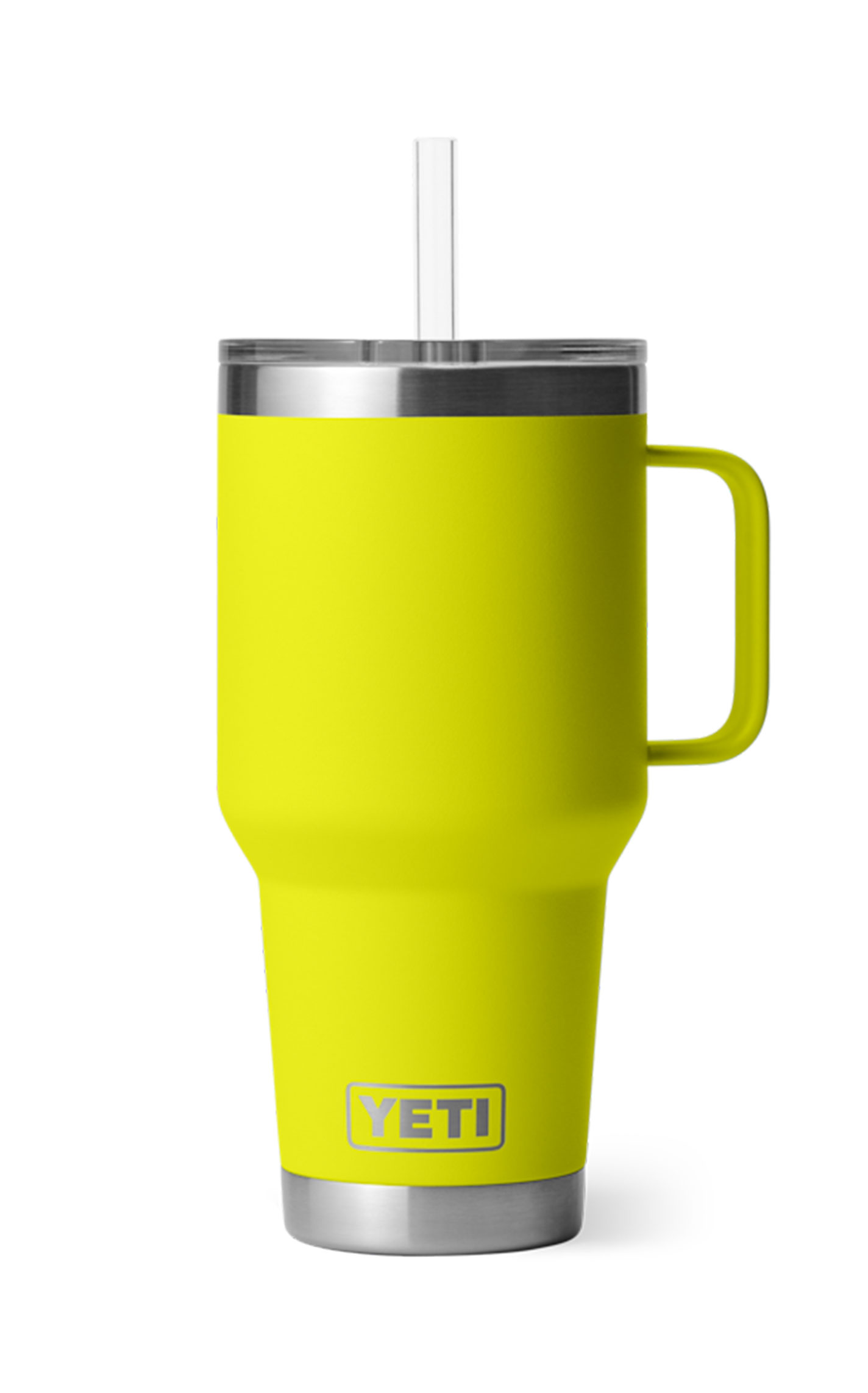 YETI Rambler Firefly Yellow 35 oz Straw Mug with Straw Lid - Image 1