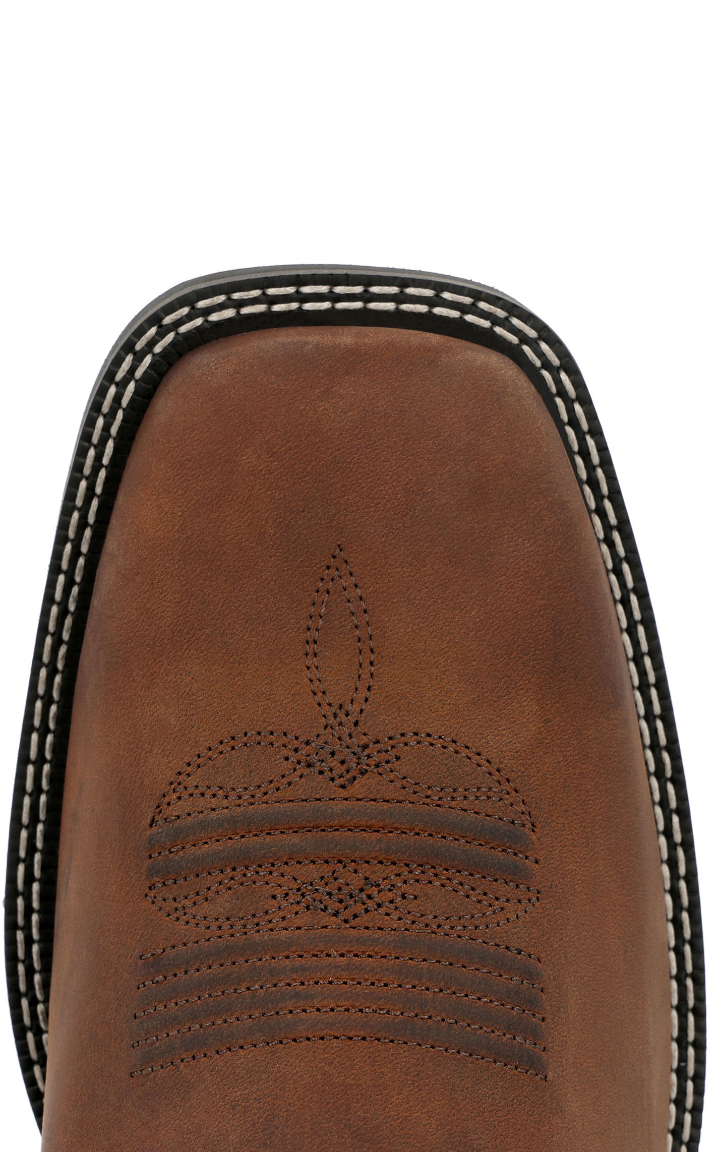 Durango Men’s Dark Brown & Black Shylo Wide Square Toe Cowboy Boots - Image 6