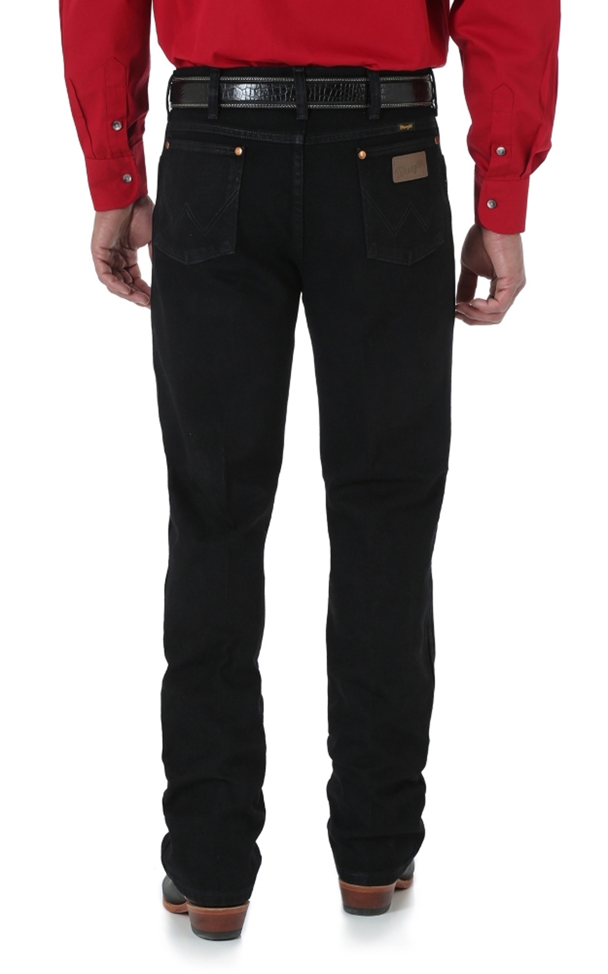 Wrangler Men's Cowboy Cut Shadow Black Slim Fit Straight Leg Jean - Big & Tall Sizes - Image 1