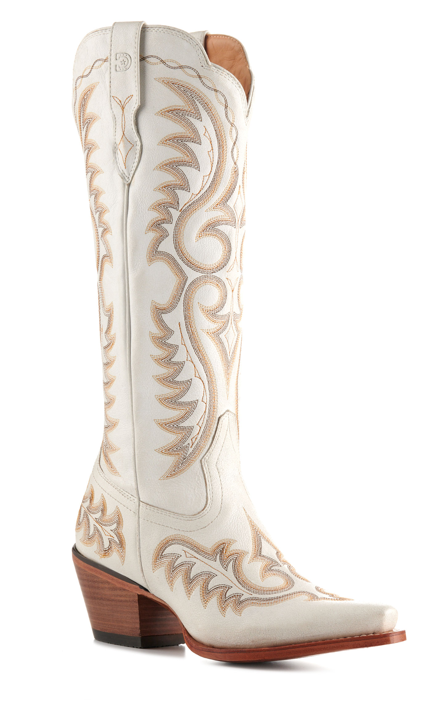 Durango Women's Crush Ivory Snip Toe Tall Cowboy Boots - Image 1