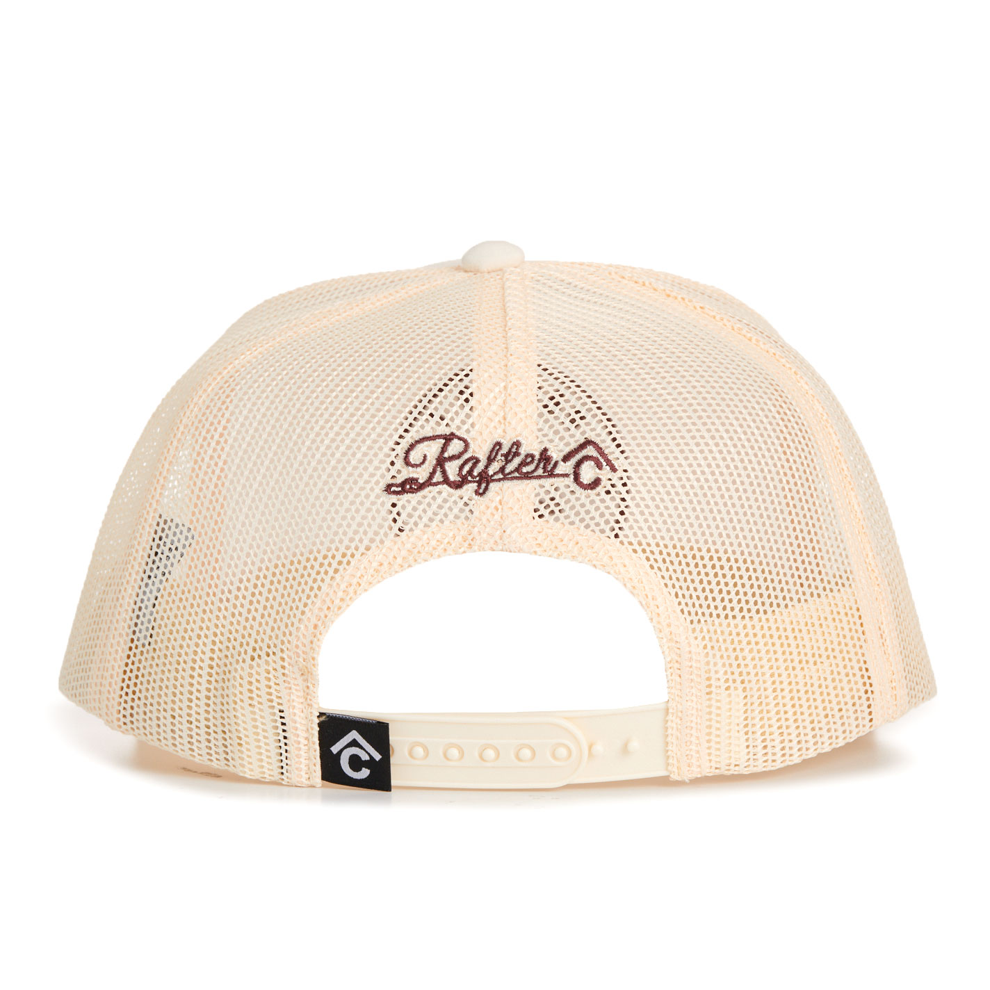 Rafter C Men's Cream Steer Head Logo Cap - Image 1
