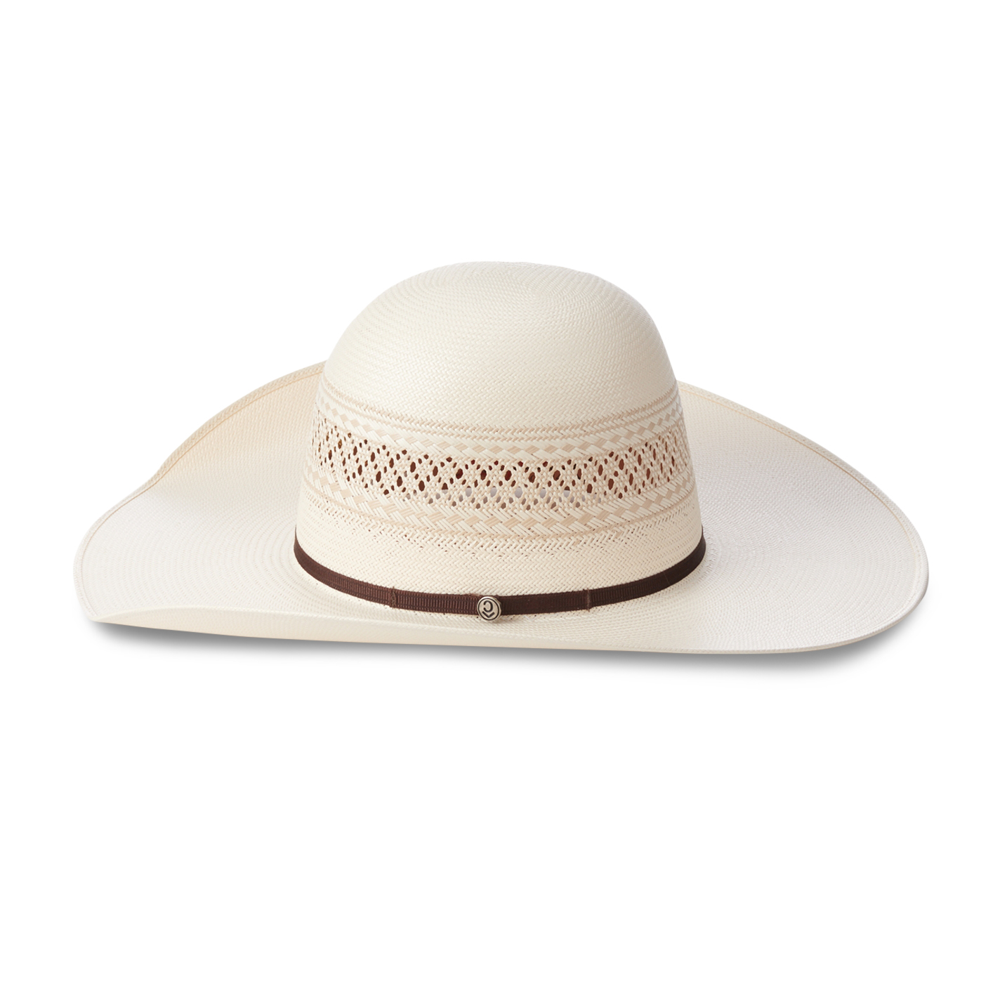 Rafter C Men's Ivory Shantung Open Crown Cowboy Hat - Image 1