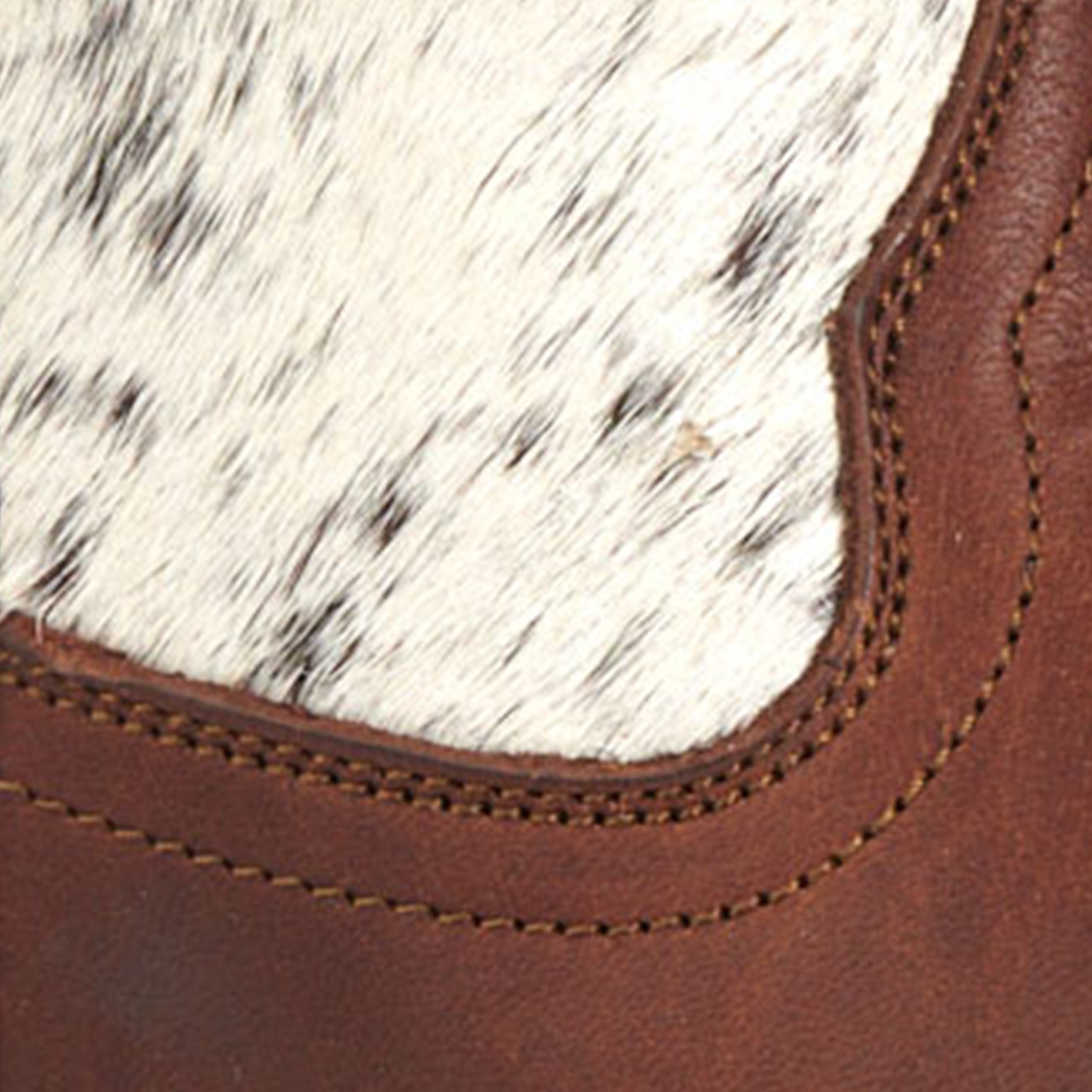 Rockin' C Women's Roasted Pecan & Speckled Hair On Hide Snip Toe Cowboy Boots - Image 1