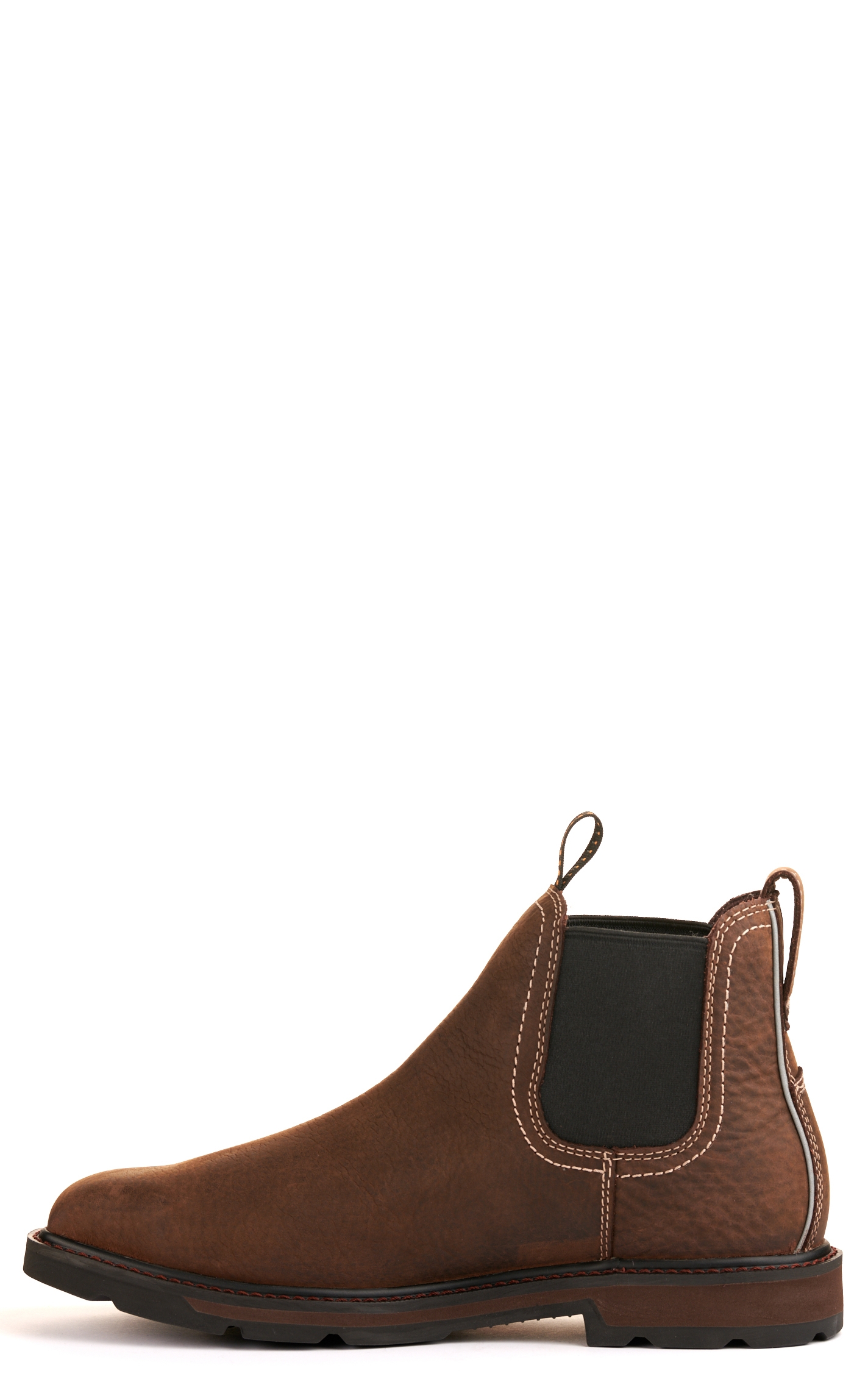 Ariat Men's Groundbreaker Chelsea Dark Brown Waterproof Wide Square Steel Toe Work Boots - Image 1