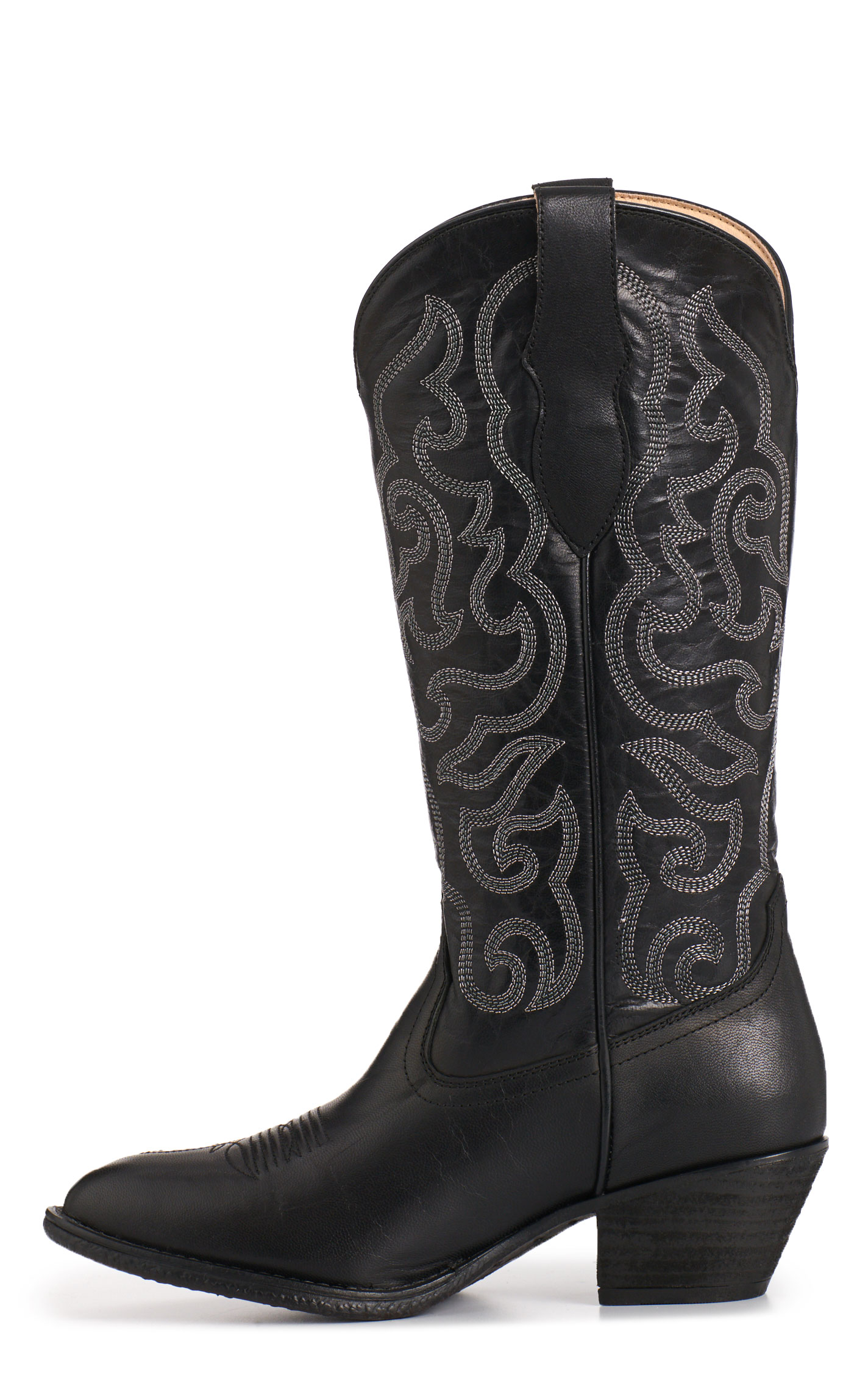 Rockin' C Women's Black Classic Stitch Round Toe Cowboy Boots - Image 1