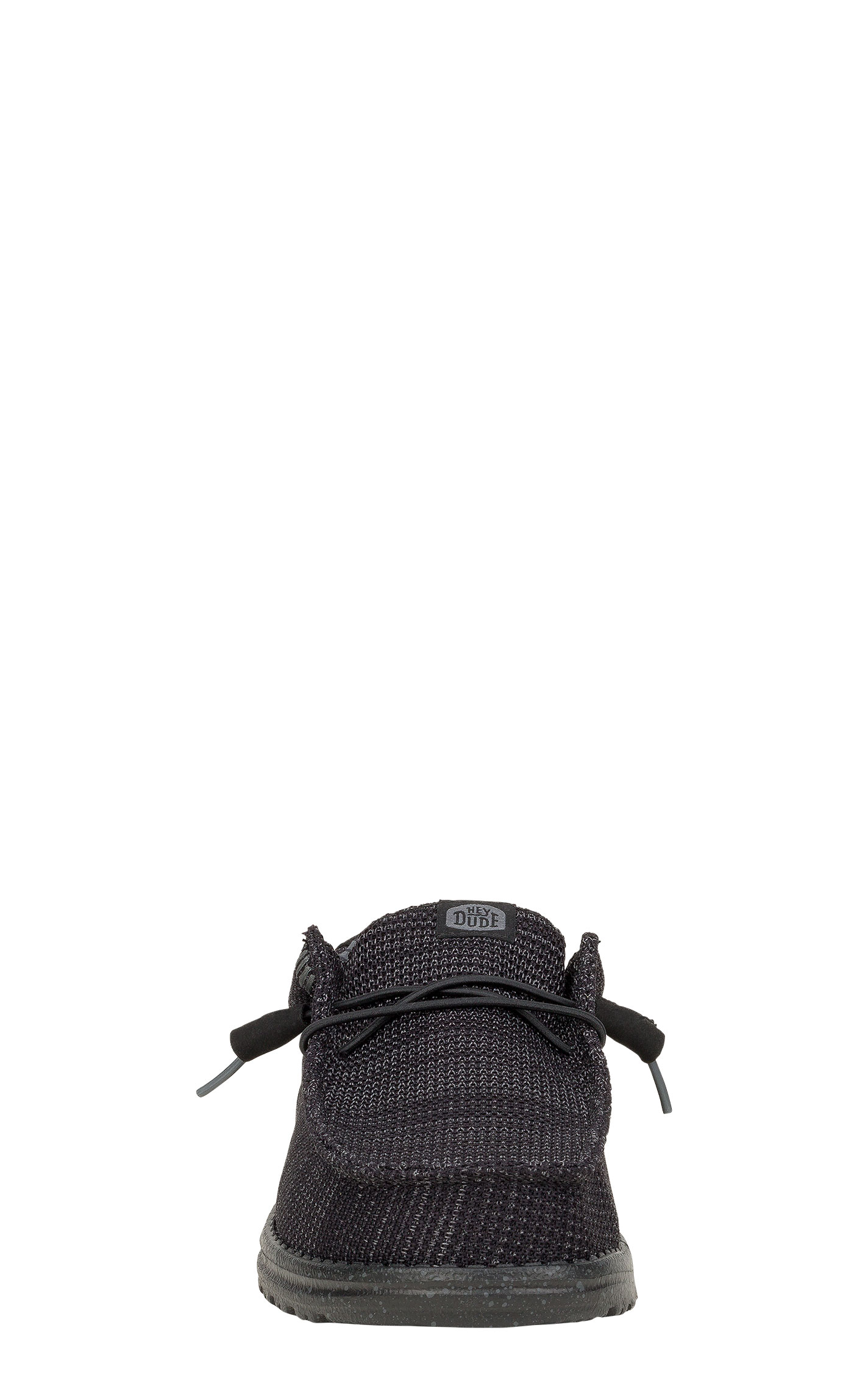 Hey Dude Men's Wally Black Tweed Stretch Mesh Sox Moc Shoes - Image 1
