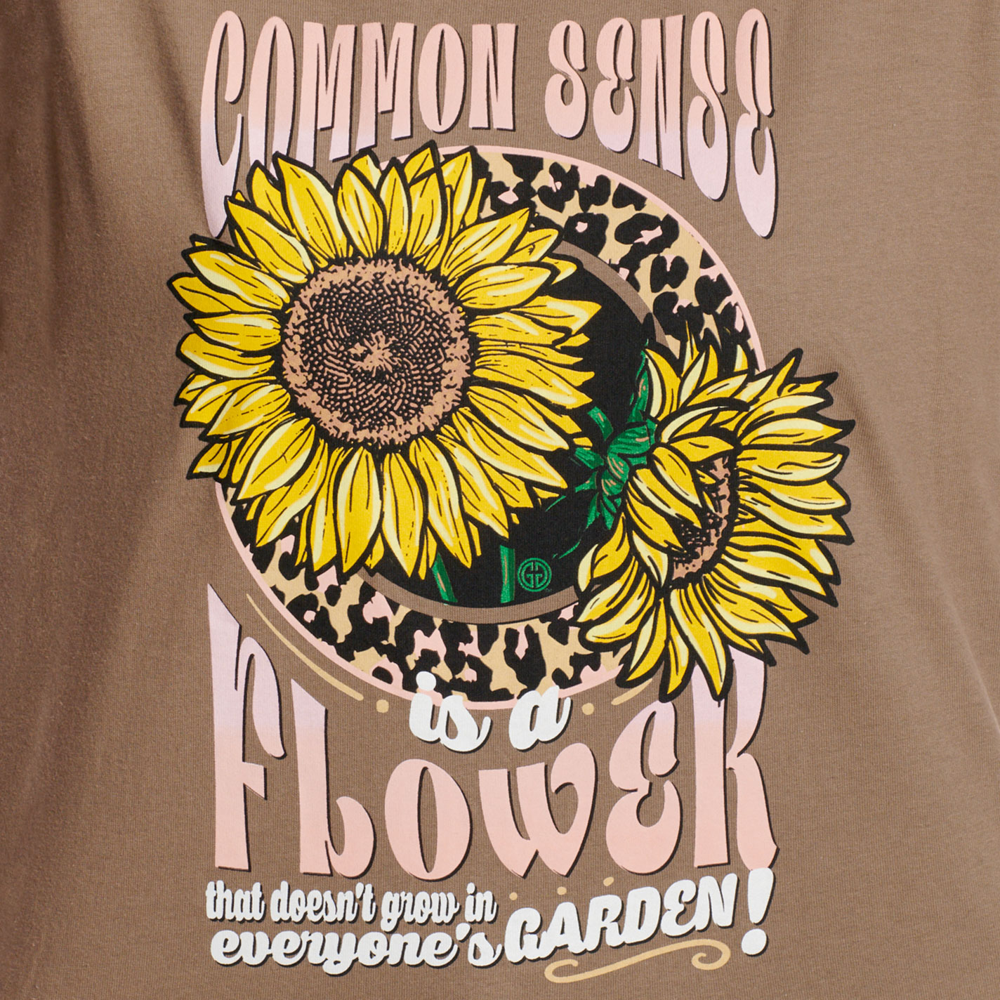 Girlie Girl Women's Brown Common Sense Graphic T-Shirt - Image 2