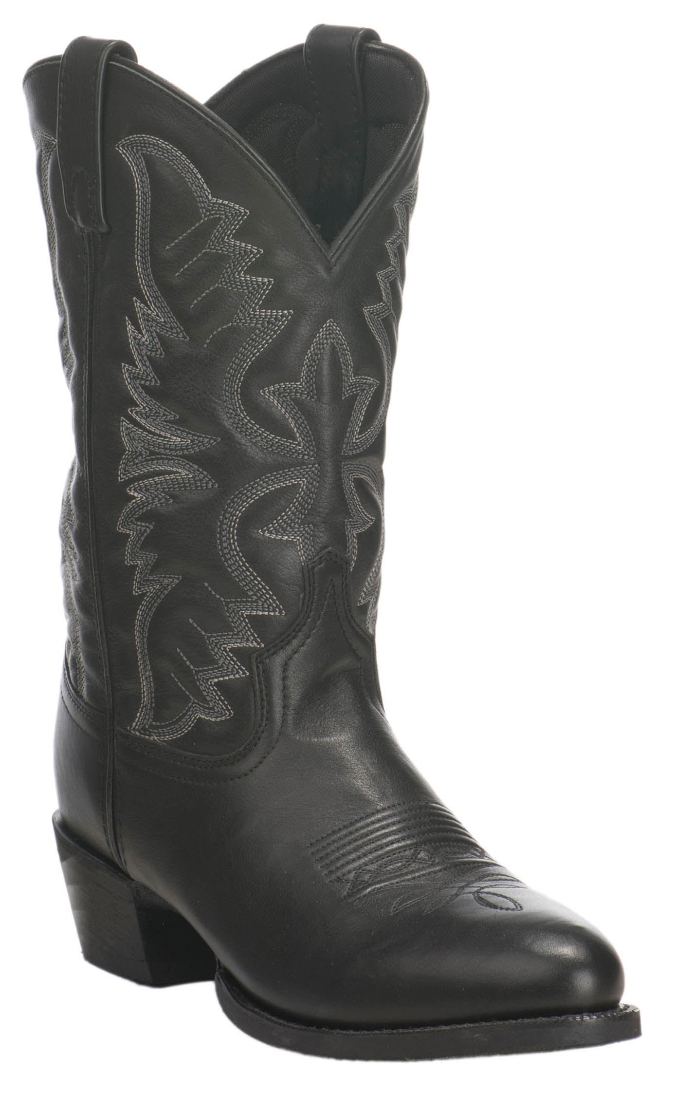 Laredo Men's Black Round Toe Cowboy Boots - Image 1