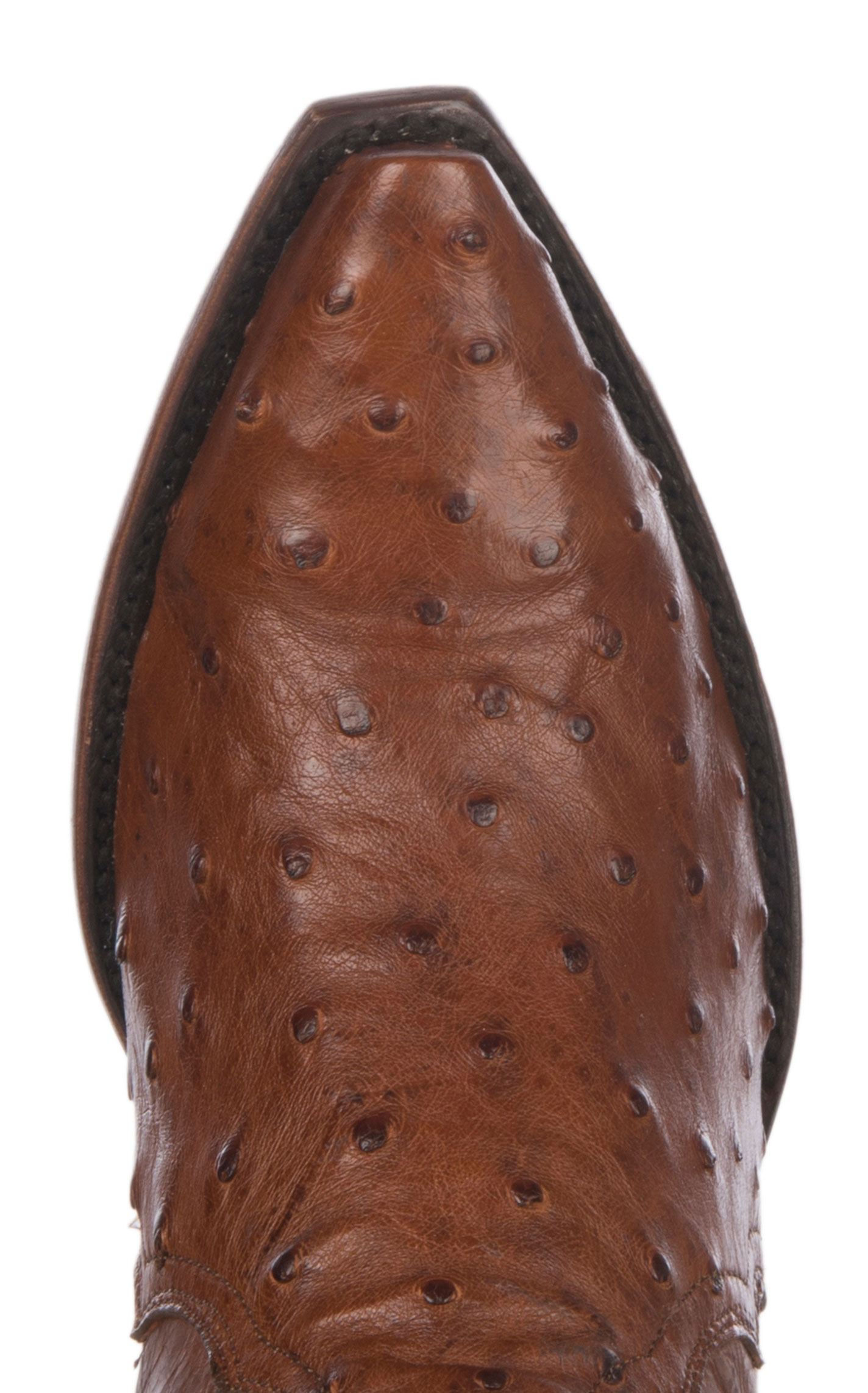 Cavender's Women's Brandy Full Quill Ostrich Snip Toe Exotic Cowboy Boots - Image 1