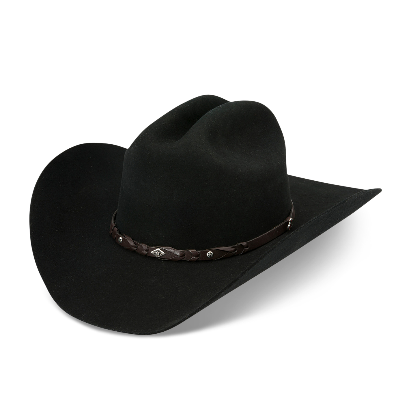 Justin Black Lonestar 2X Wool Cowboy Hat - Image 1