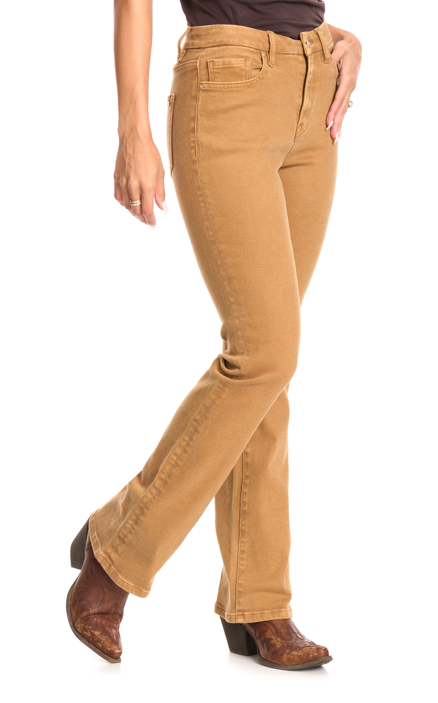 Mica Women's Cinnamon High-Rise Boot Cut Leg Jeans - Image 1