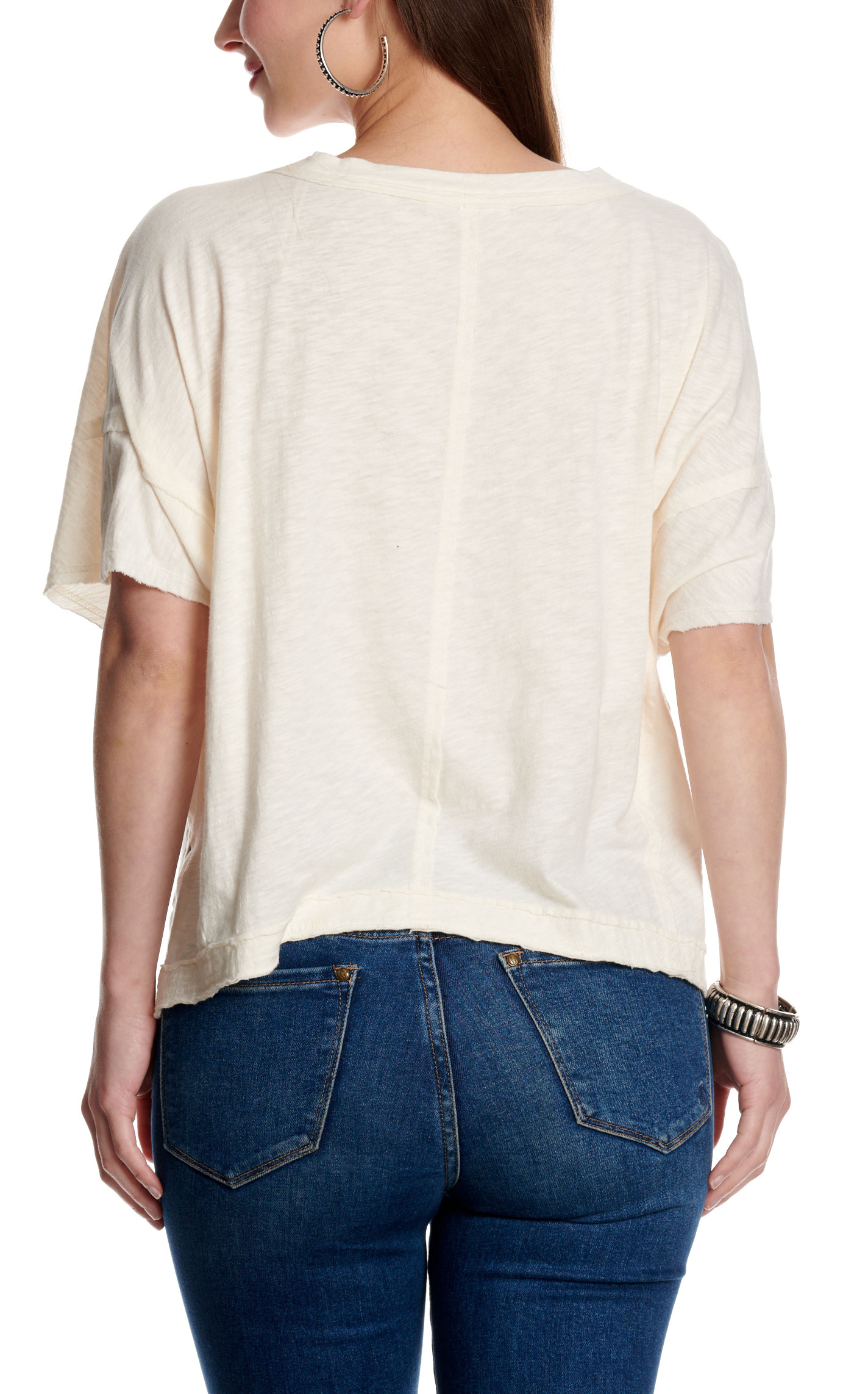 Double Zero Women's Whip Cream V-Neck Crop Top - Image 3
