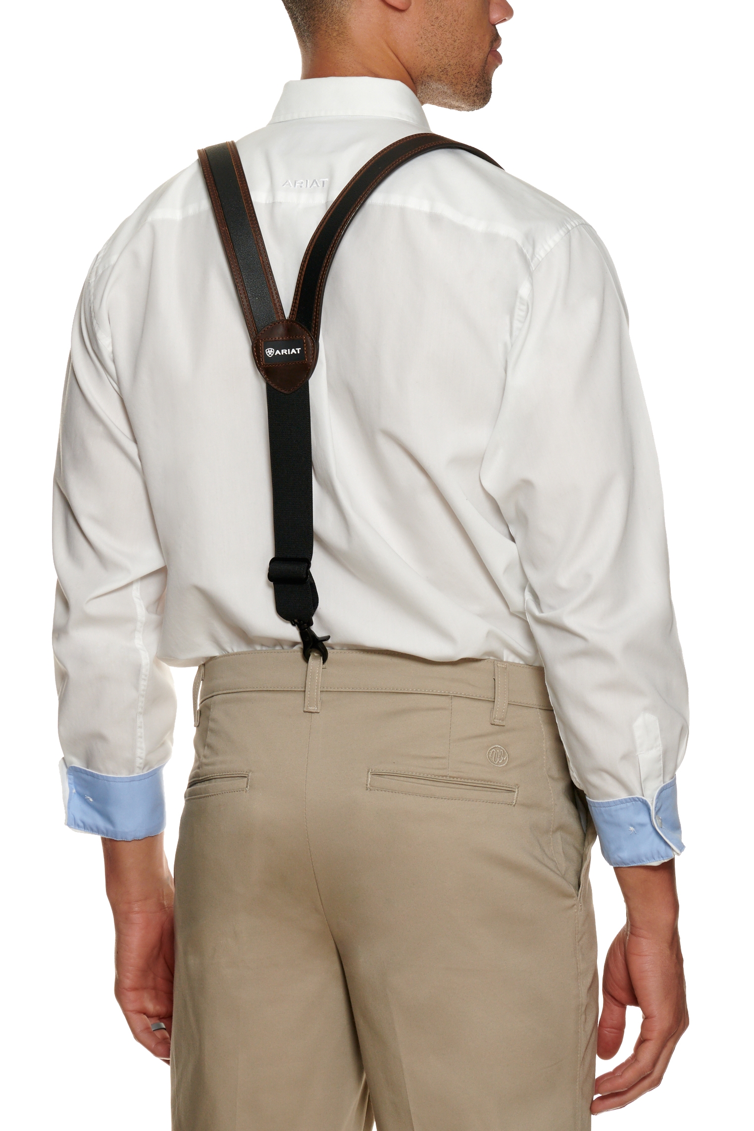 Ariat Men's Black Inlay Gallus Suspenders - Image 1