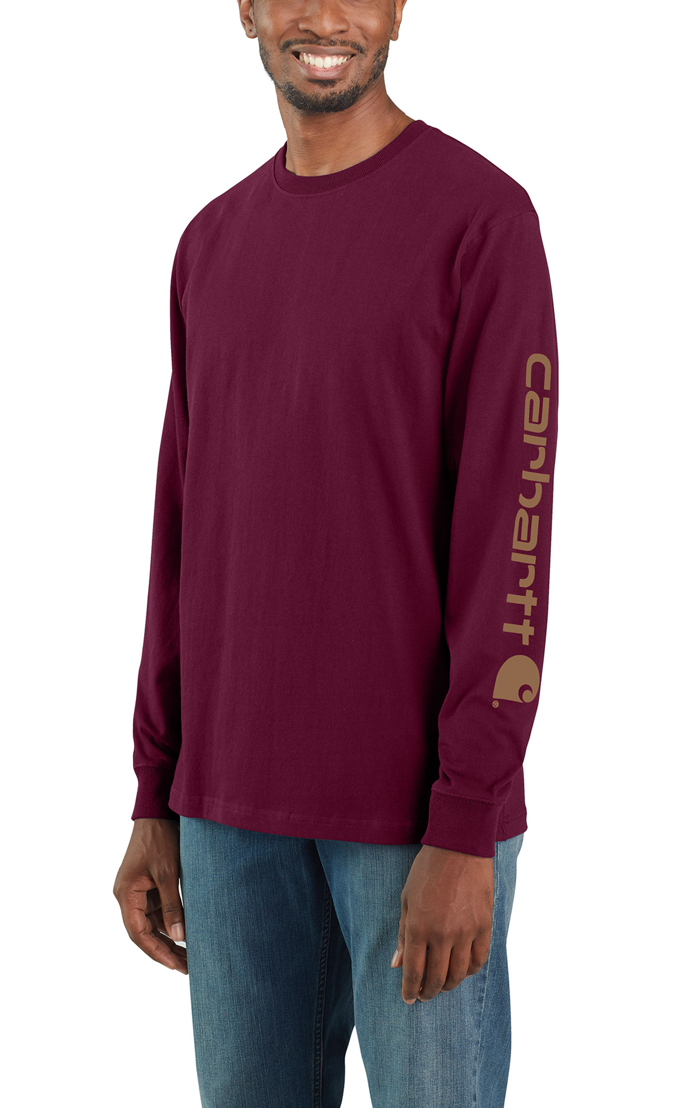 Carhartt Men's Force Plum Color Enhanced Work T-Shirt - Image 1